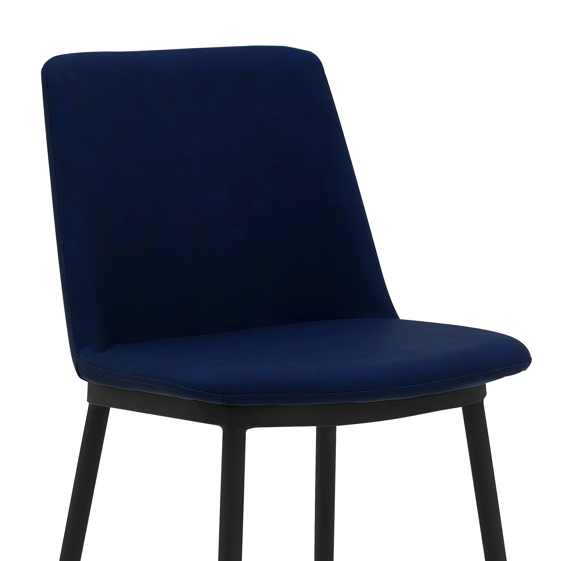Messina 26" Blue Faux Leather and Metal Counter Height Bar Stool - Image 4
