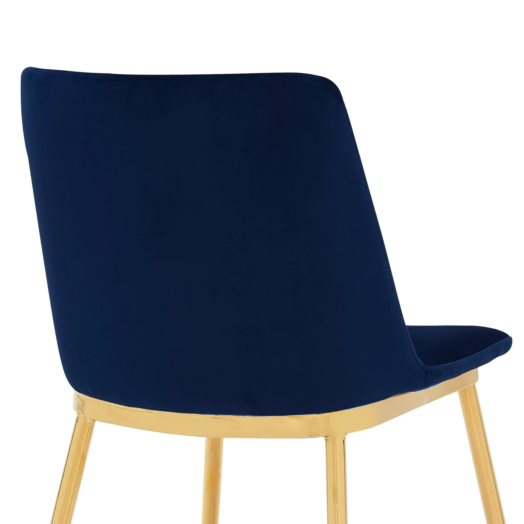 Messina Blue Velvet 5 Piece Rectangular Dining Set - Image 6