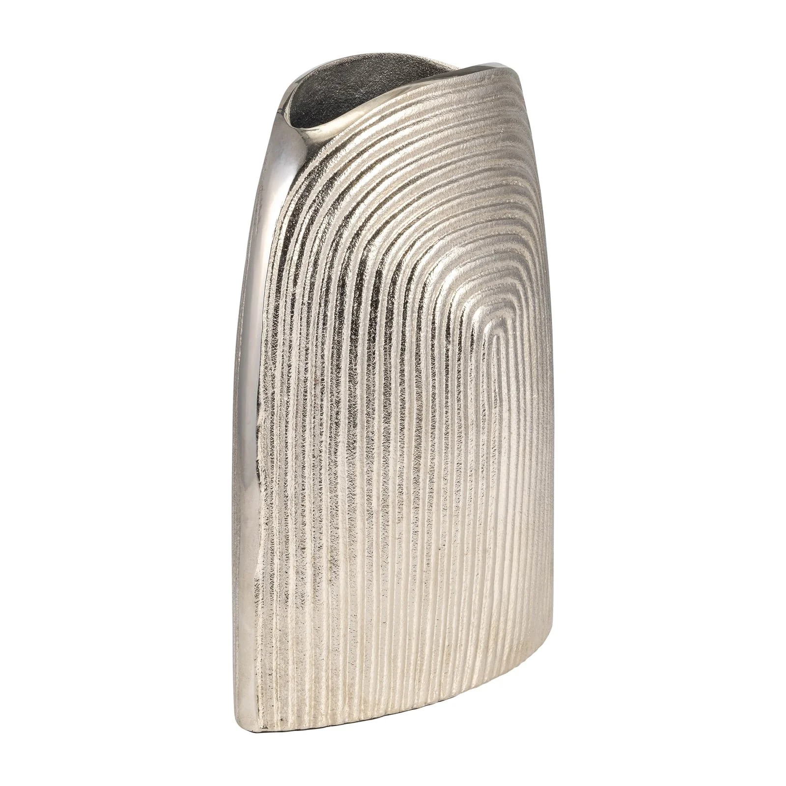 Metal, 11" Arch Vase, Silver - Image 2