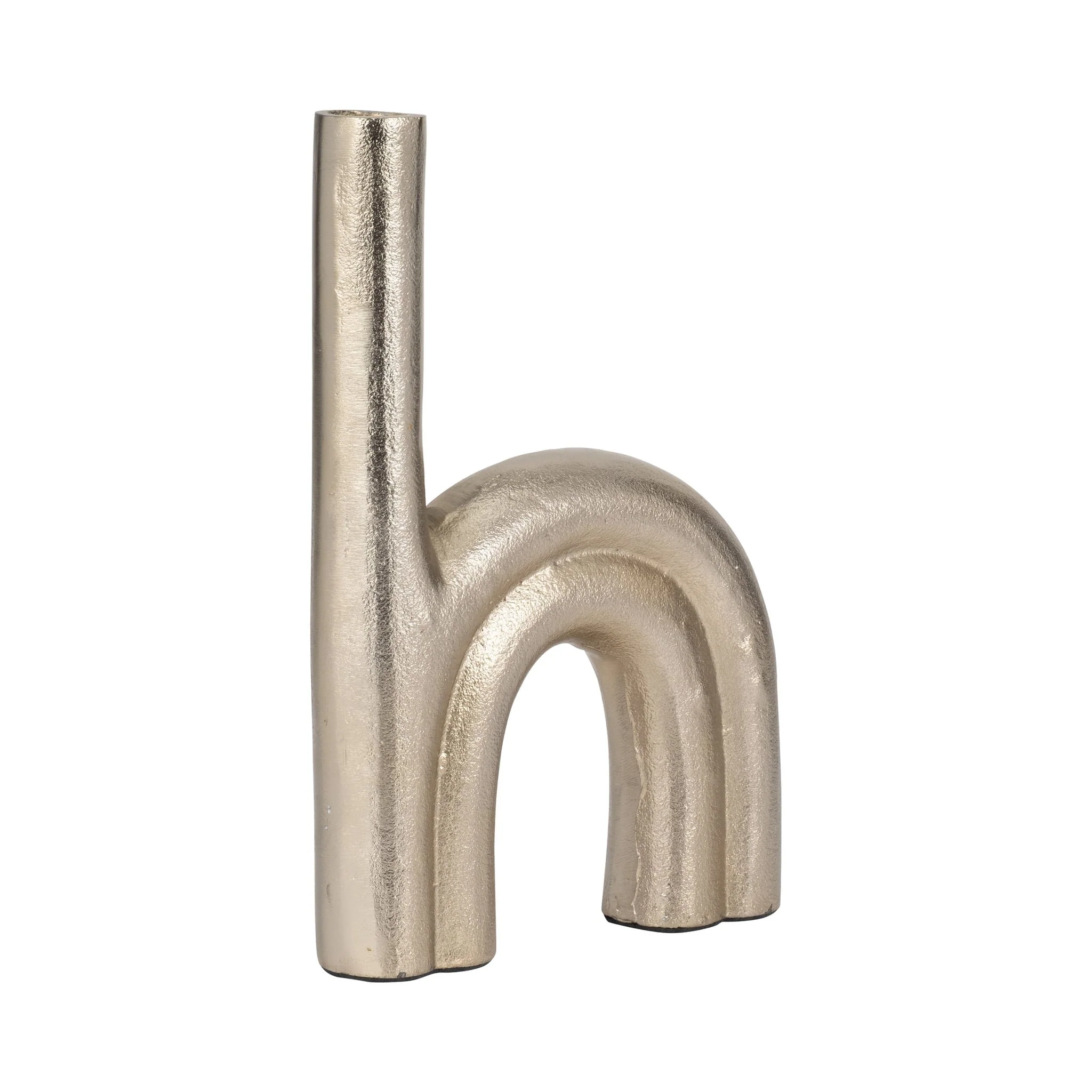 Metal, 12" Double Arch Vase, Champagne - Image 3
