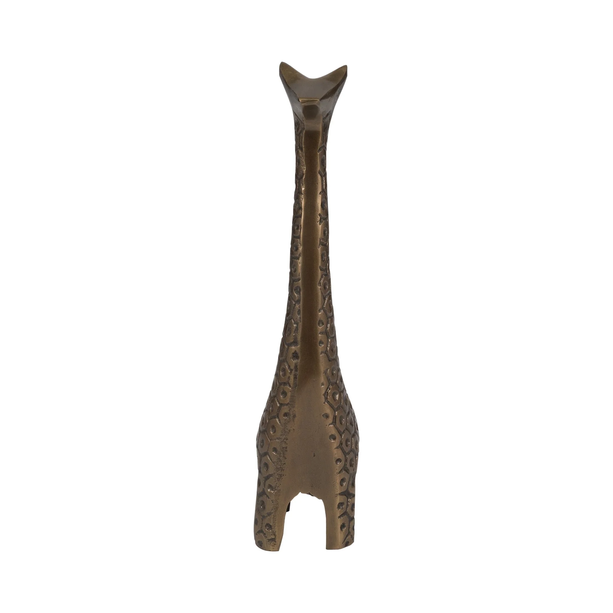 Metal, 12" Honeycomb Giraffe, Bronze - Image 3