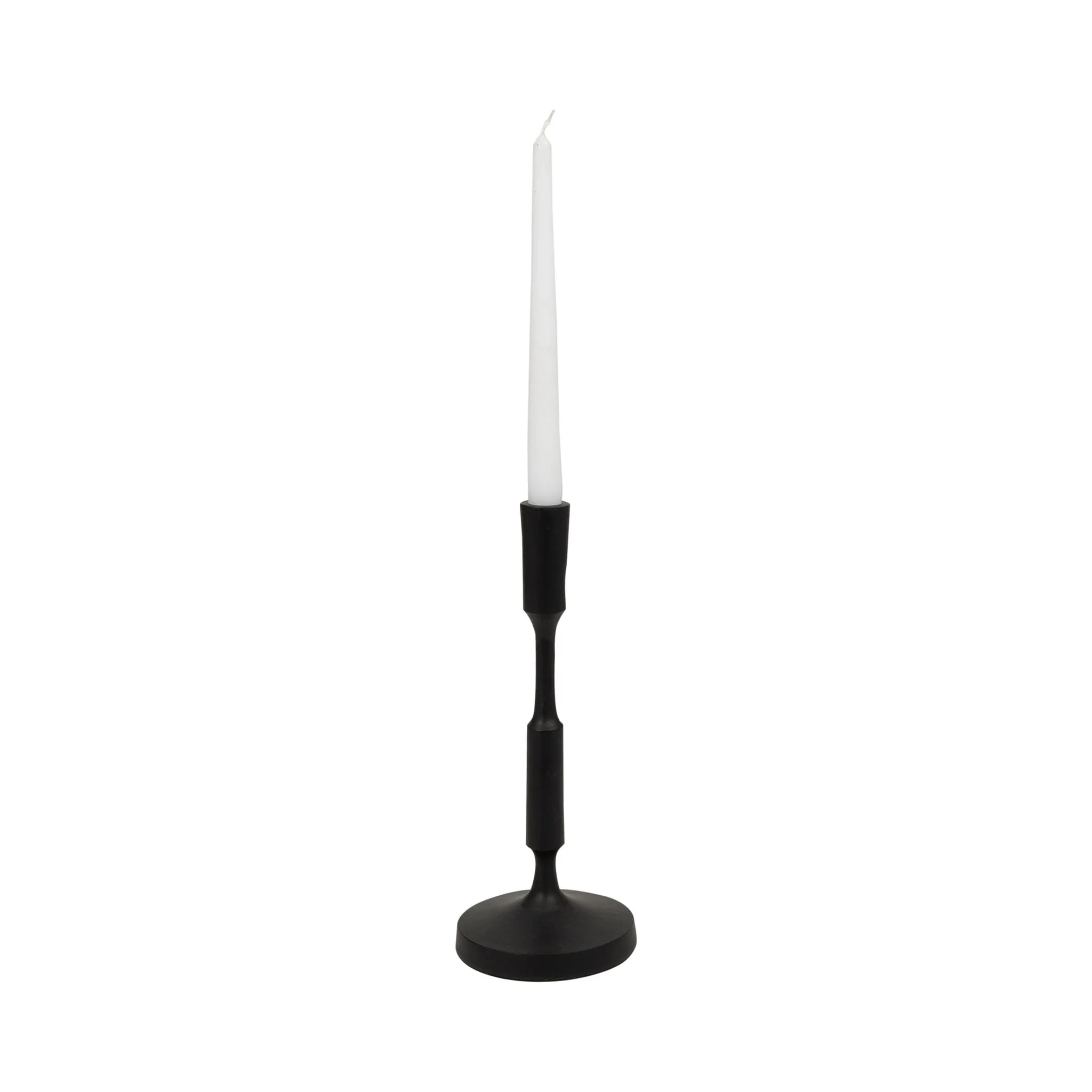 Metal, 12"h Taper Candle Holder, Black - Image 2