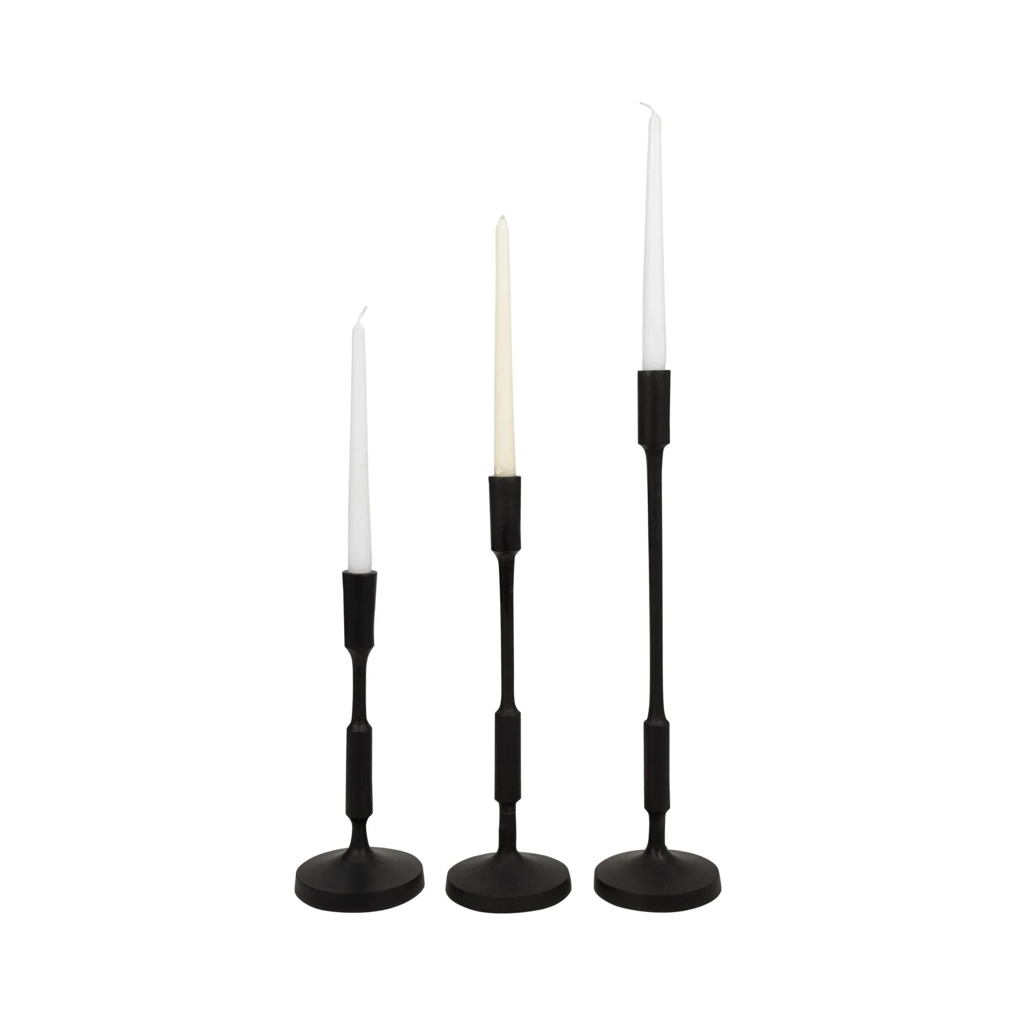 Metal, 12"h Taper Candle Holder, Black - Image 6