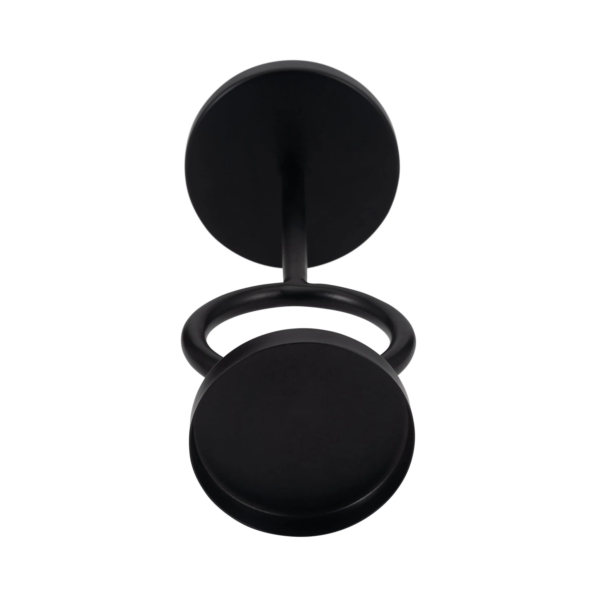 Metal, 13"h Ring Candle Holder, Black - Image 6