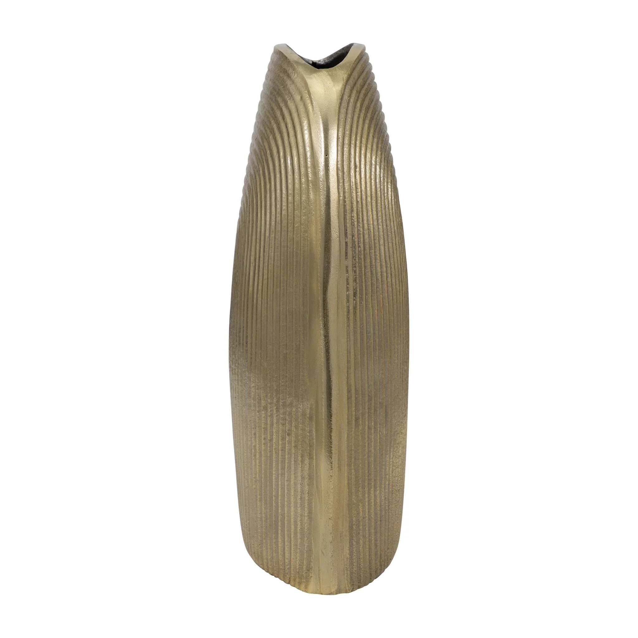 Metal, 14" Arch Vase, Champagne - Image 4