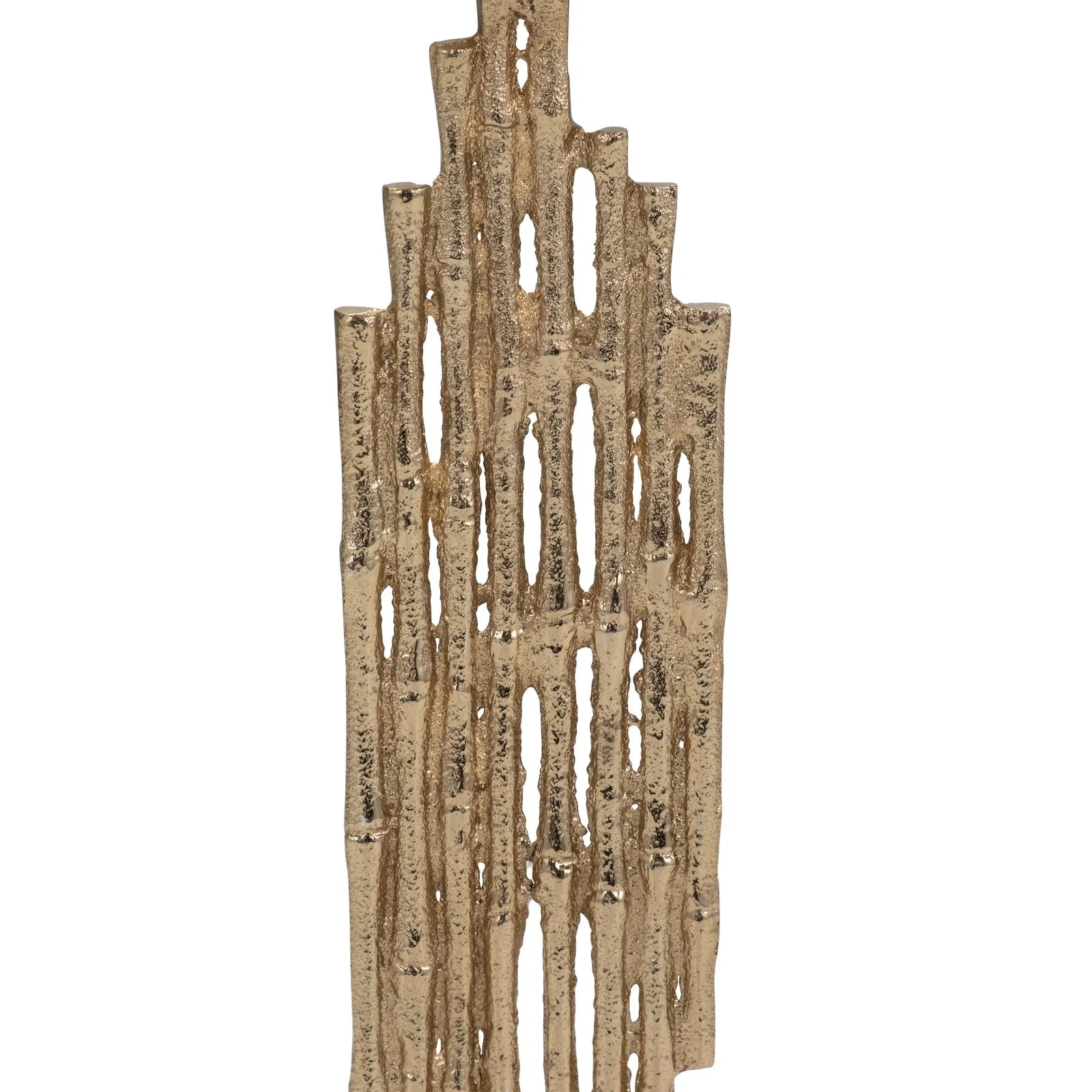 Metal, 14" Contemporary Candle Holder, Gold - Image 5