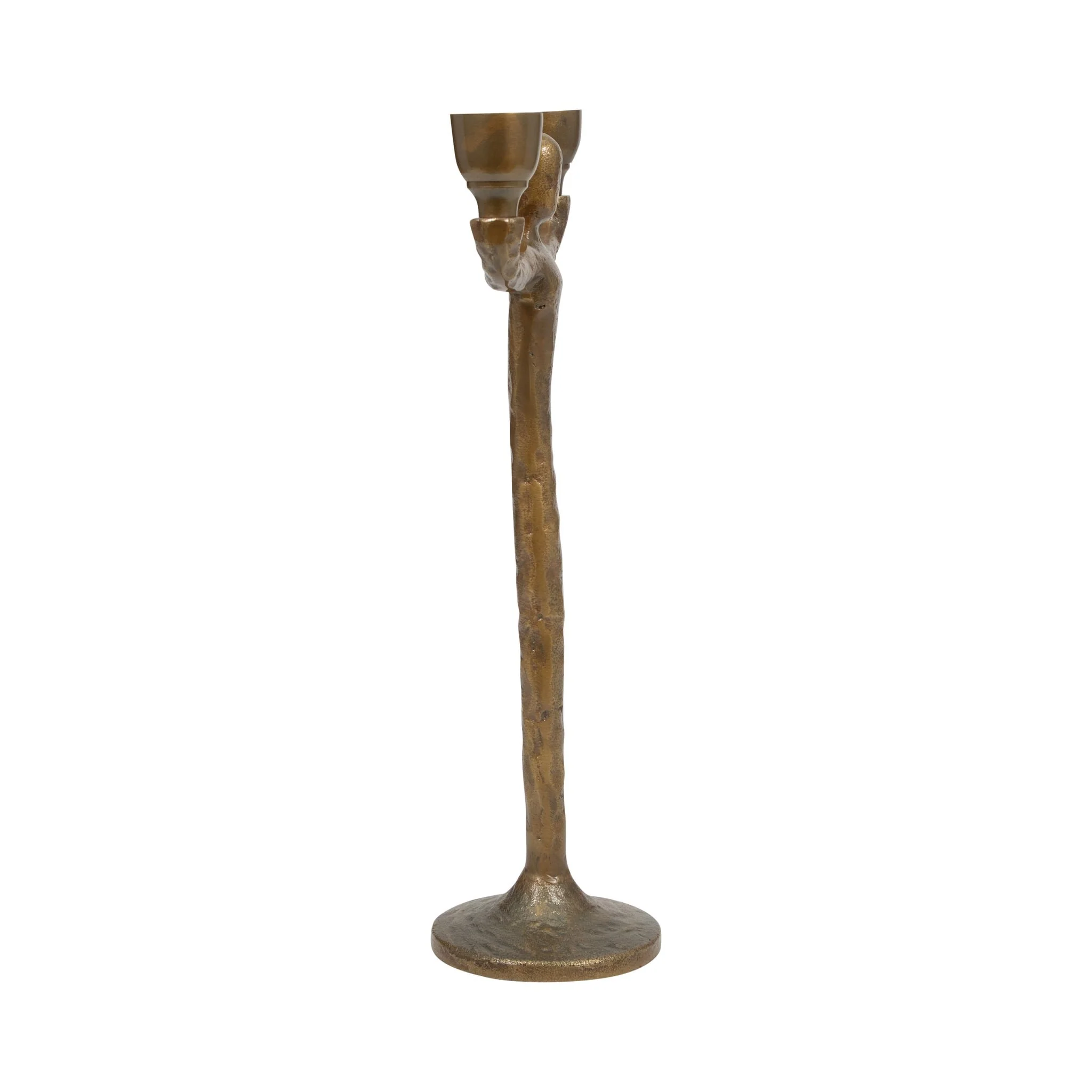 Metal, 15" 2 Taper Candelabra, Gold - Image 4