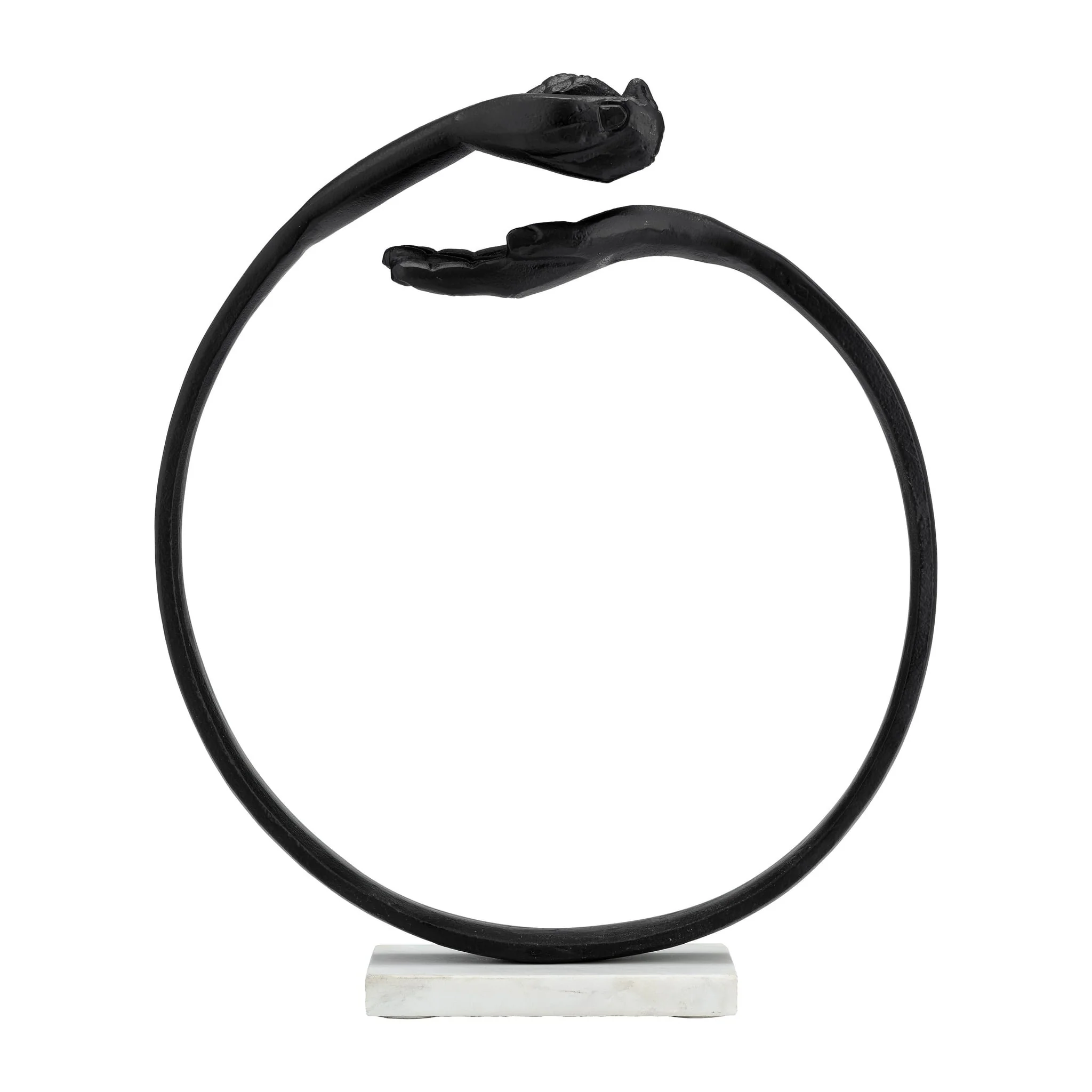 Metal,15" Hand Ring On Base Sculpt ,black/white - Image 4