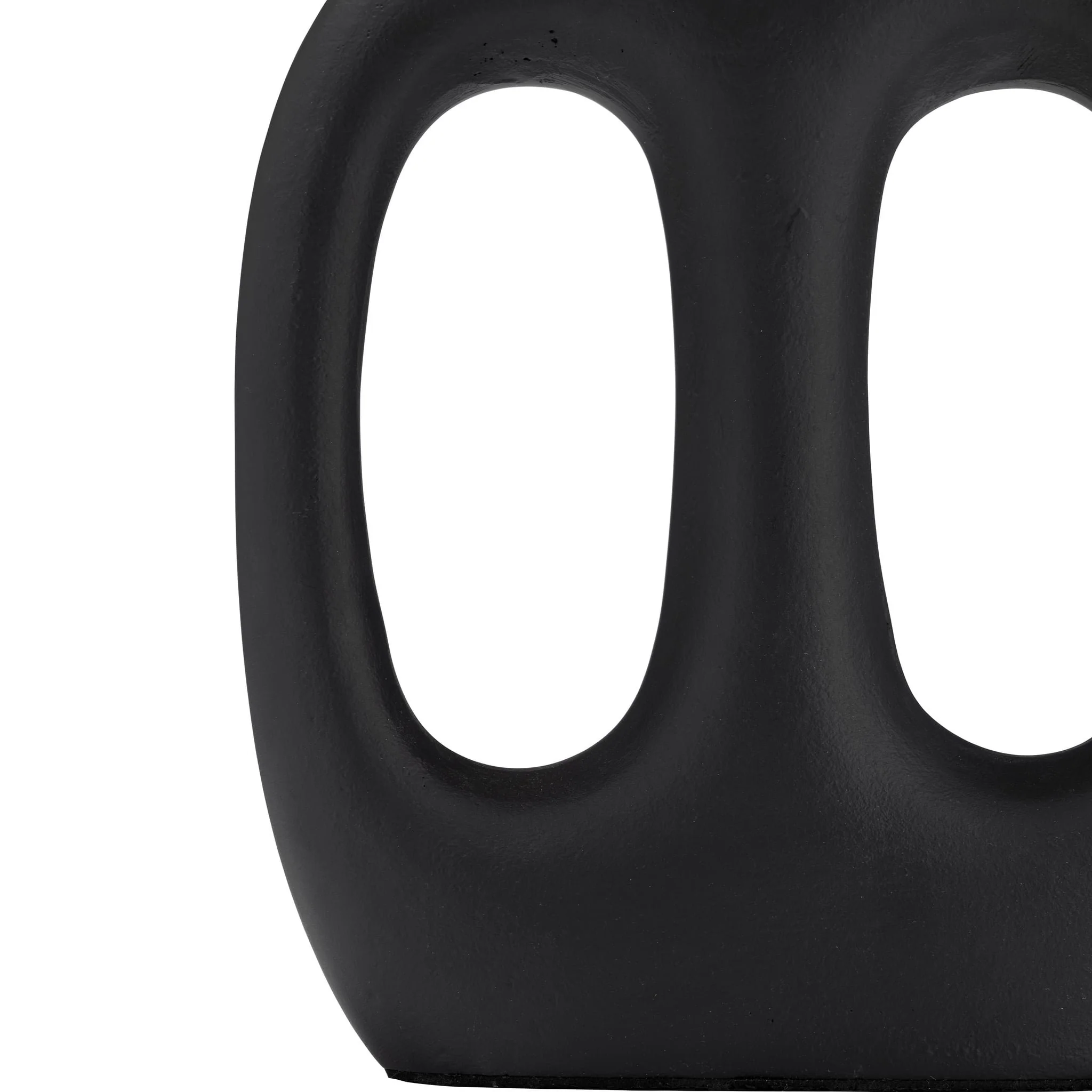 Metal,15", Hollow Handles Vase,black - Image 5