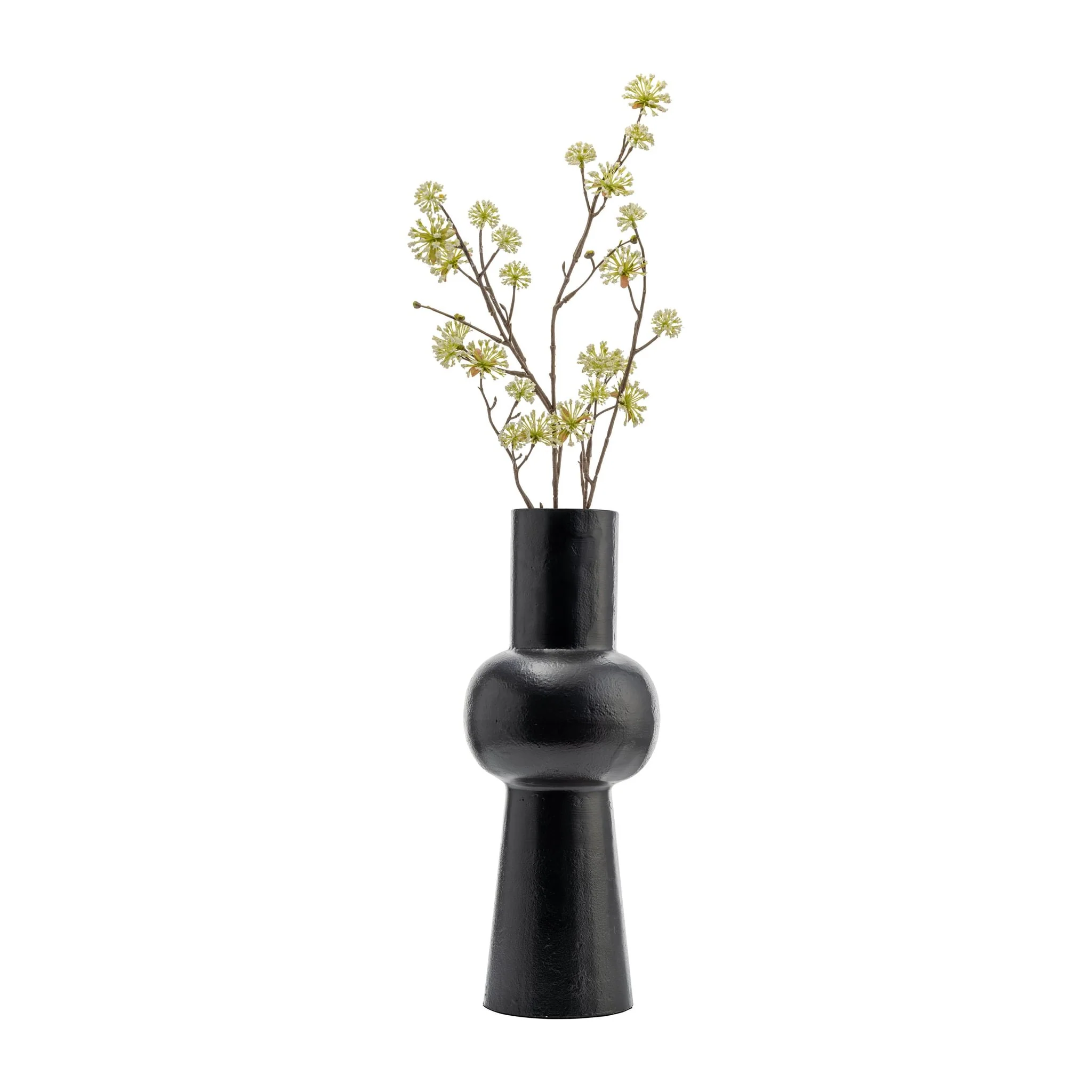 Metal,15"h, Mid Ellipsoid Vase,black - Image 2
