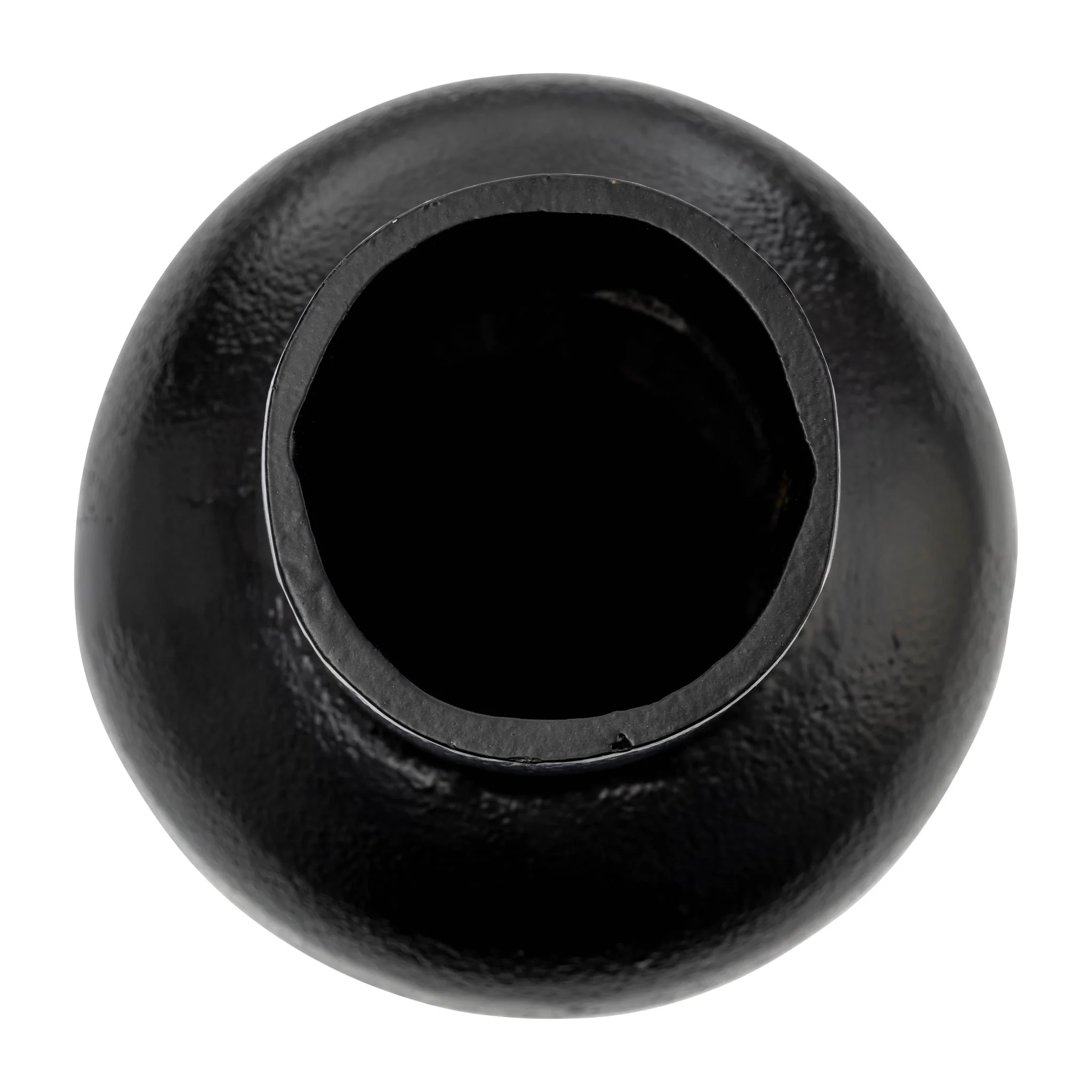 Metal,15"h, Mid Ellipsoid Vase,black - Image 4
