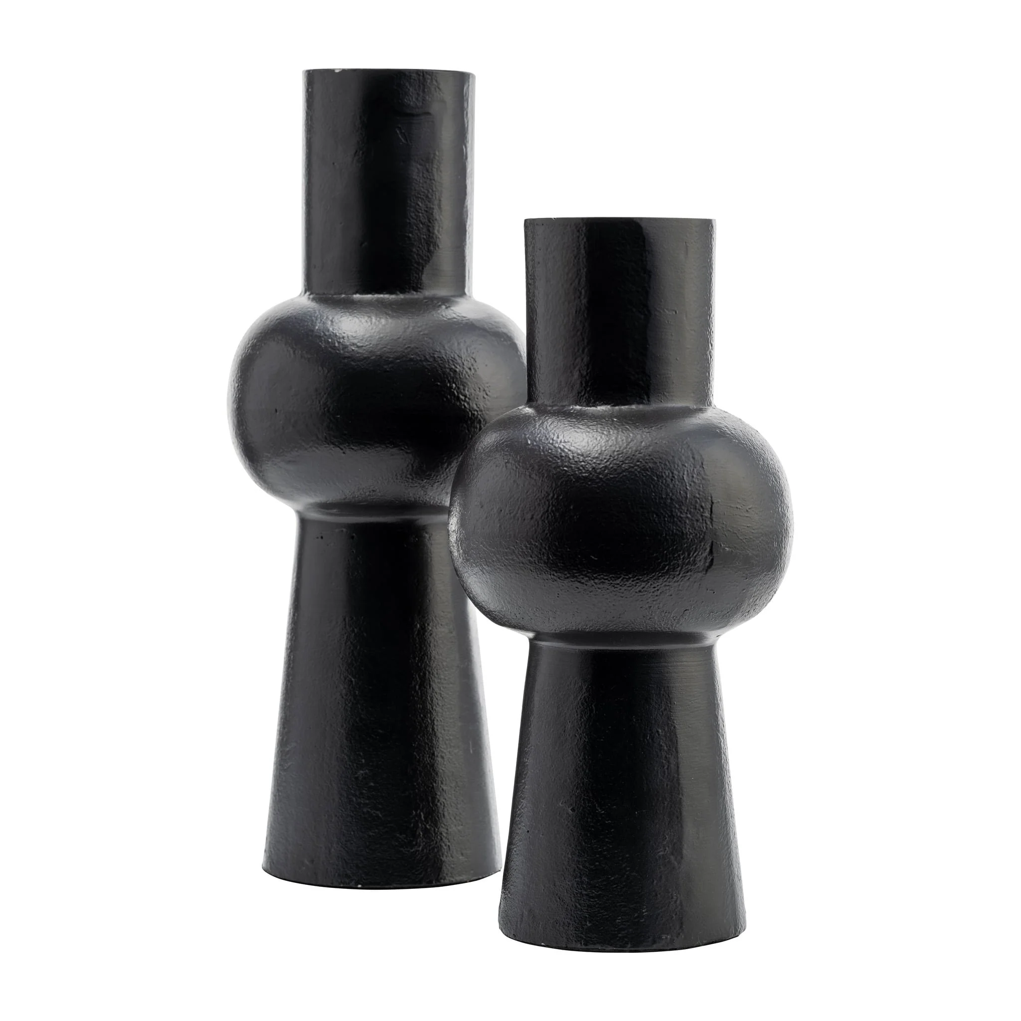 Metal,15"h, Mid Ellipsoid Vase,black - Image 5