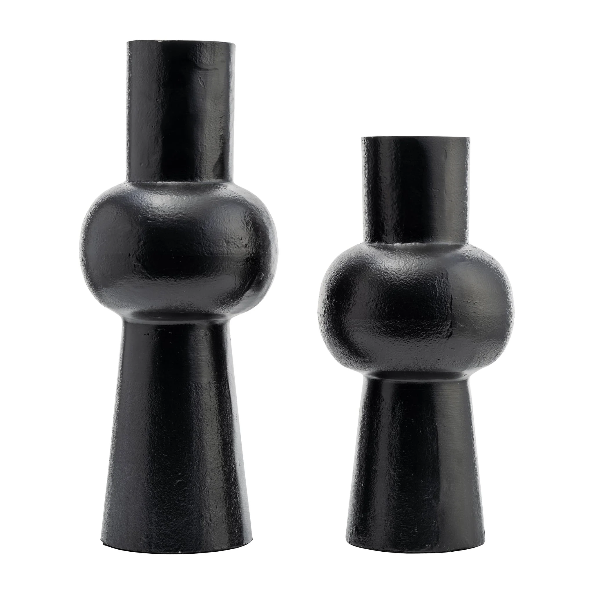 Metal,15"h, Mid Ellipsoid Vase,black - Image 6