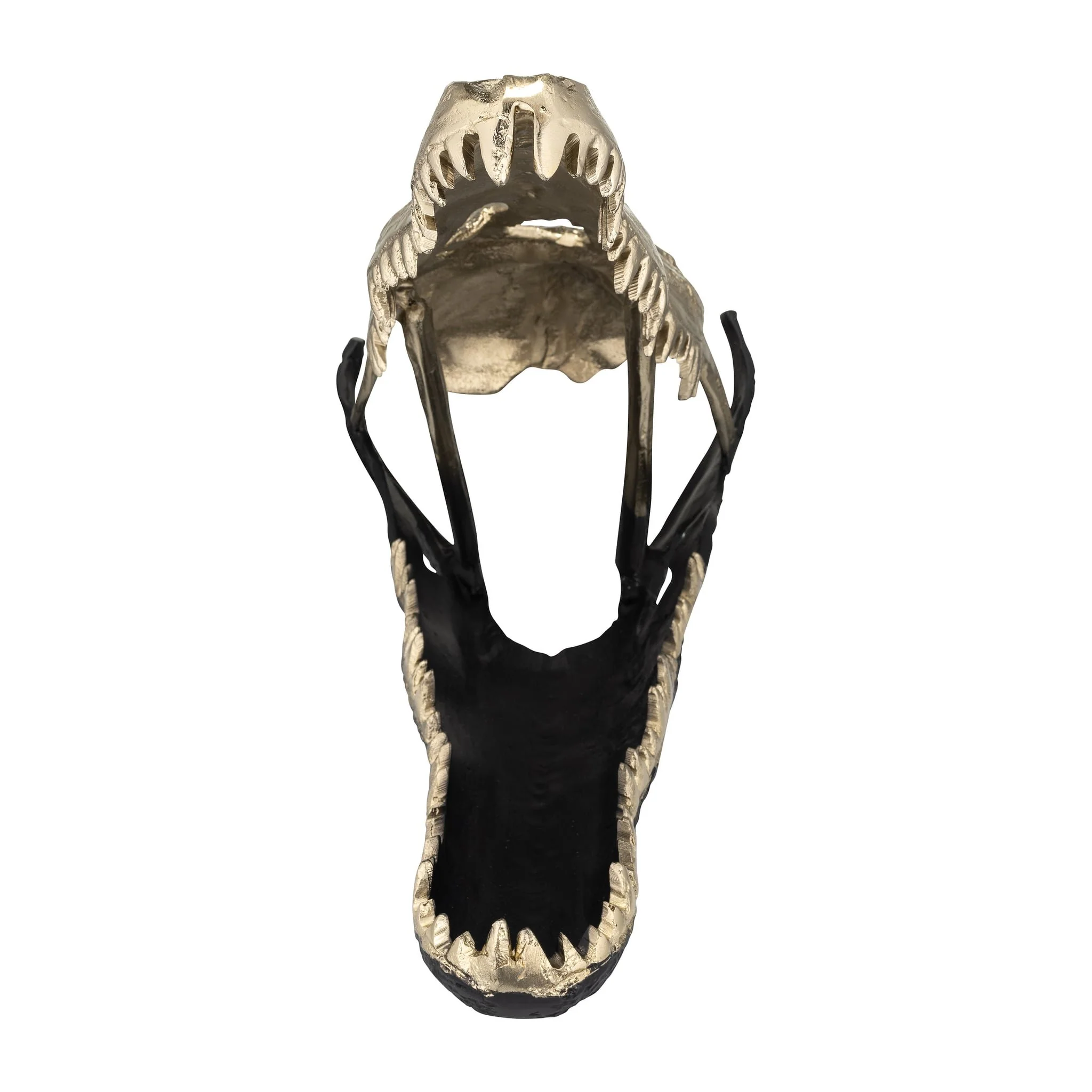 Metal,16",alligator Skull,gold/black - Image 3