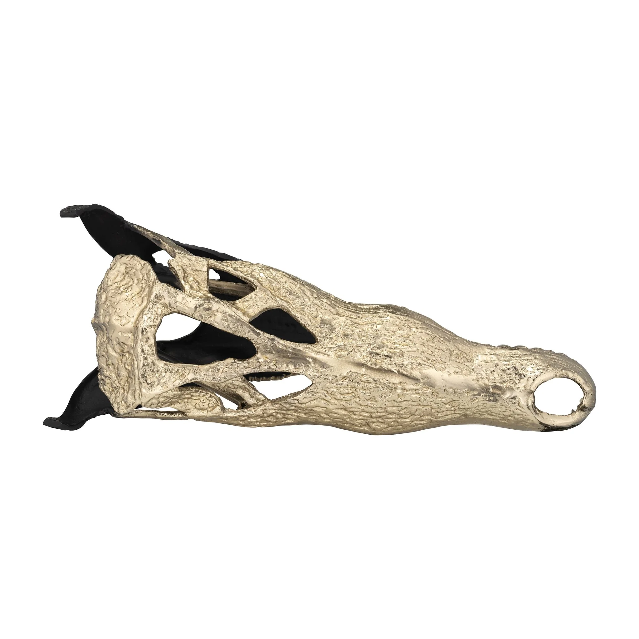 Metal,16",alligator Skull,gold/black - Image 6