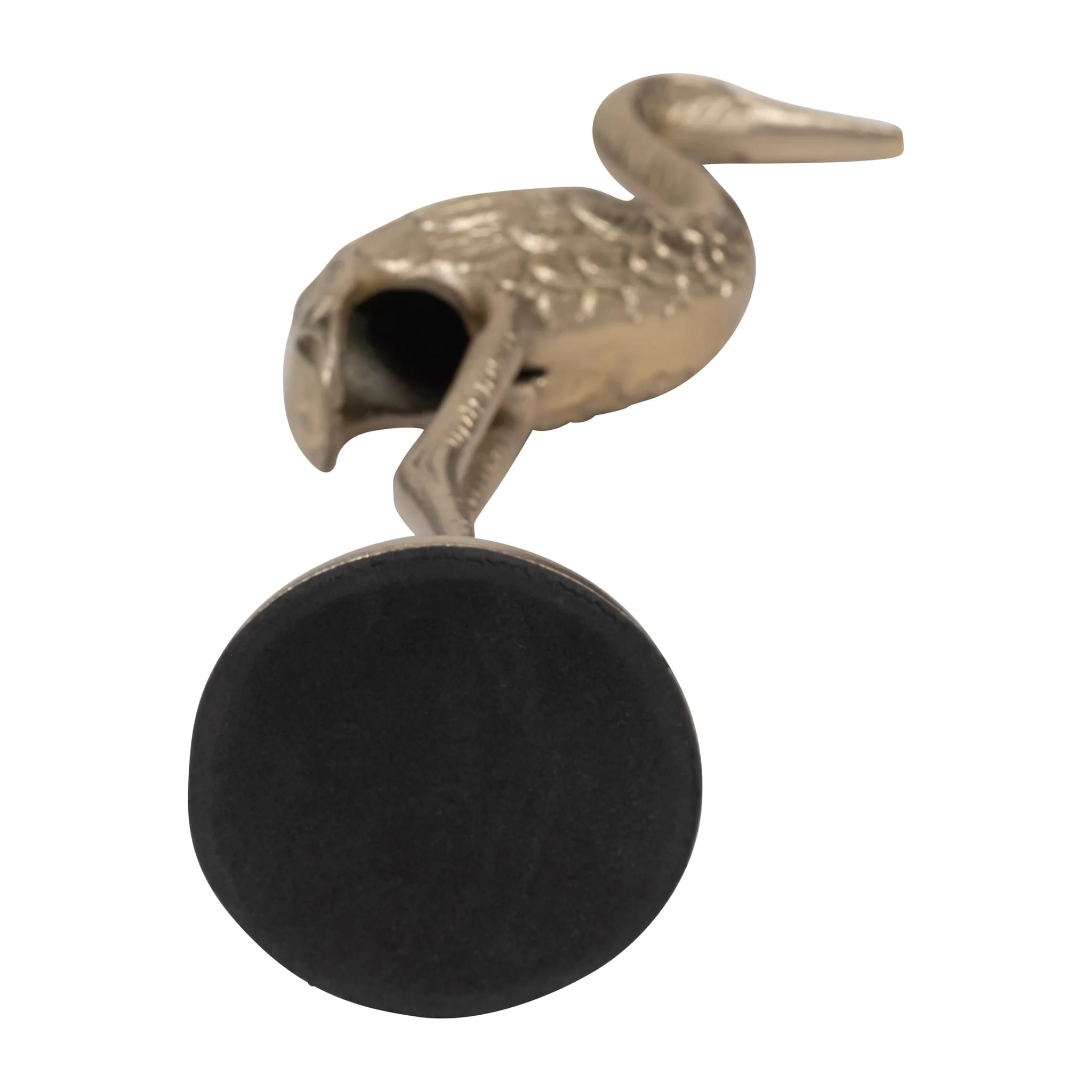 Metal, 16" Standing Crane, Gold - Image 6