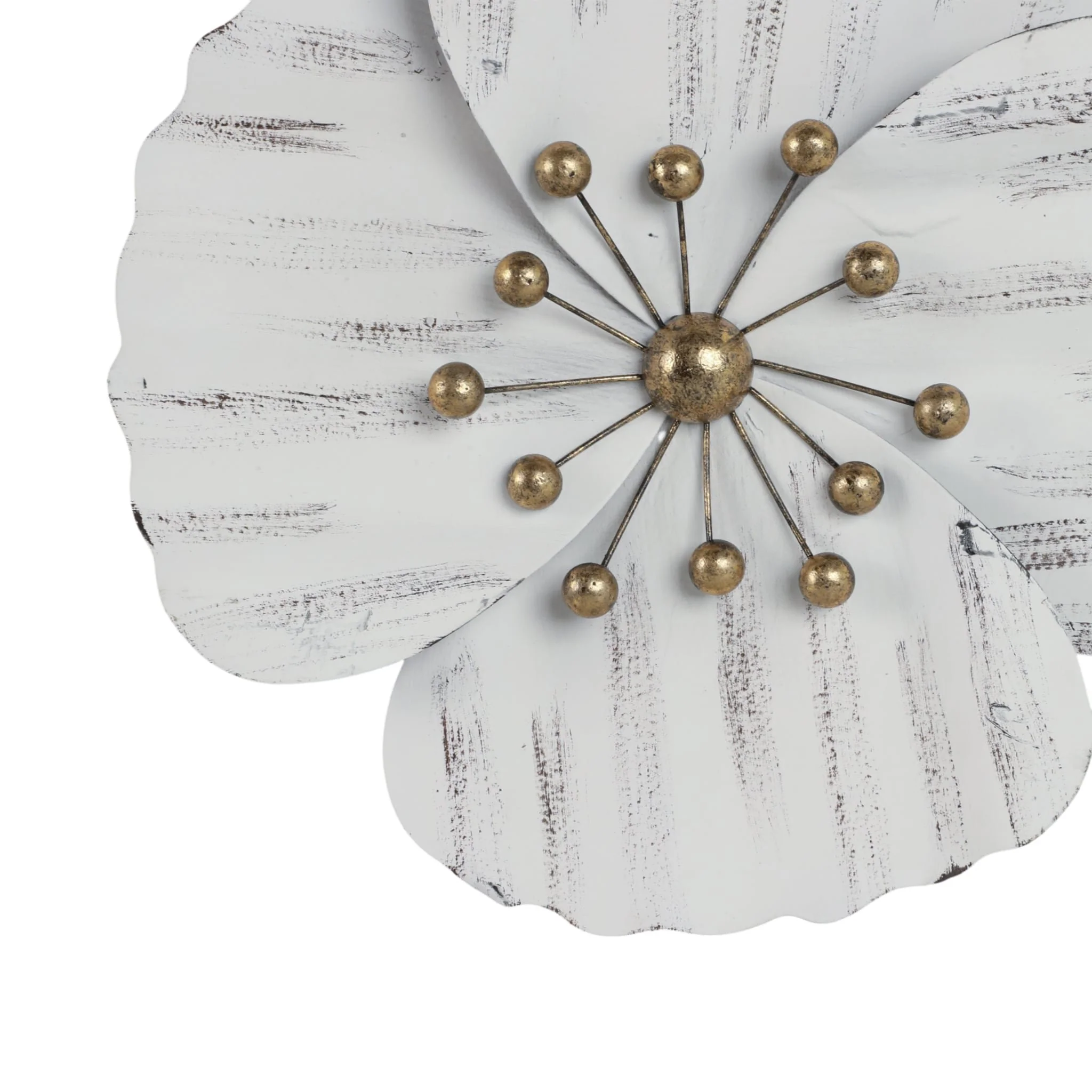 Metal 16" Wall Flower, White,wb - Image 5