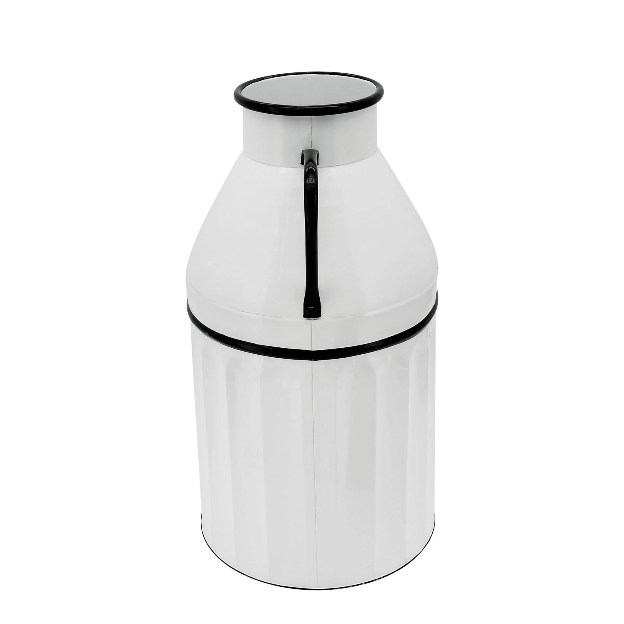 Metal 18"h Milk Bucket, White - Image 2