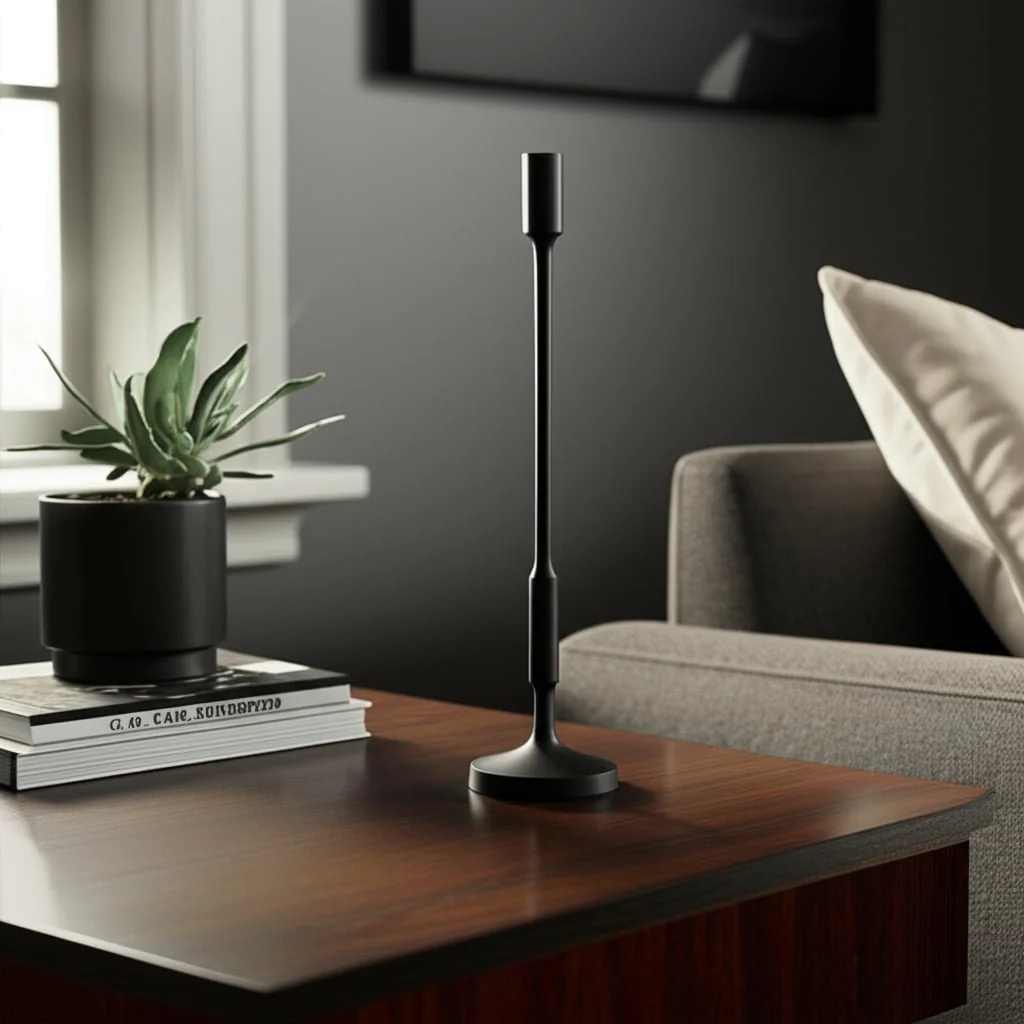 Metal, 20"h Taper Candle Holder, Black - Image 13