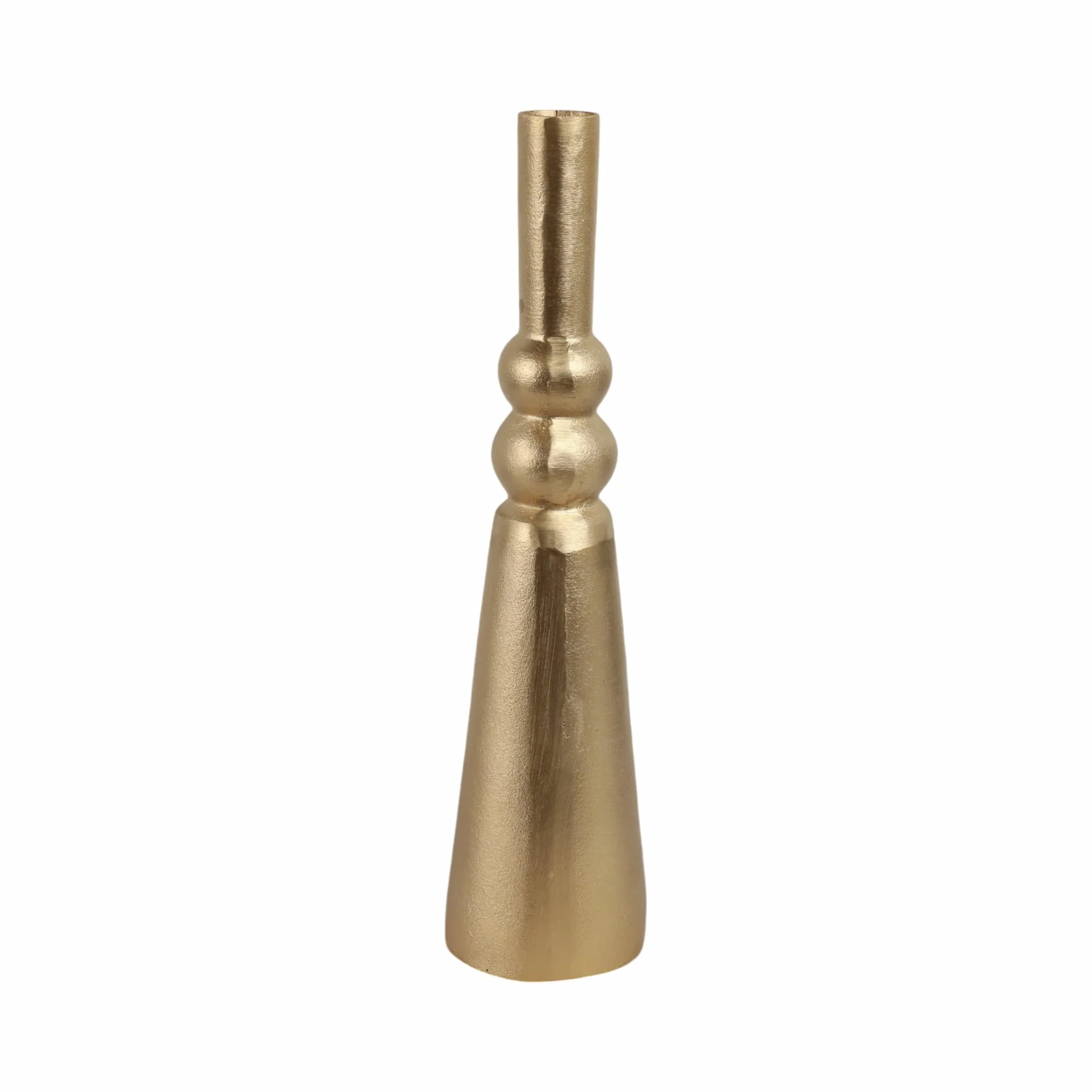 Metal,21"h,abstract Pillar Vase,gold - Image 3