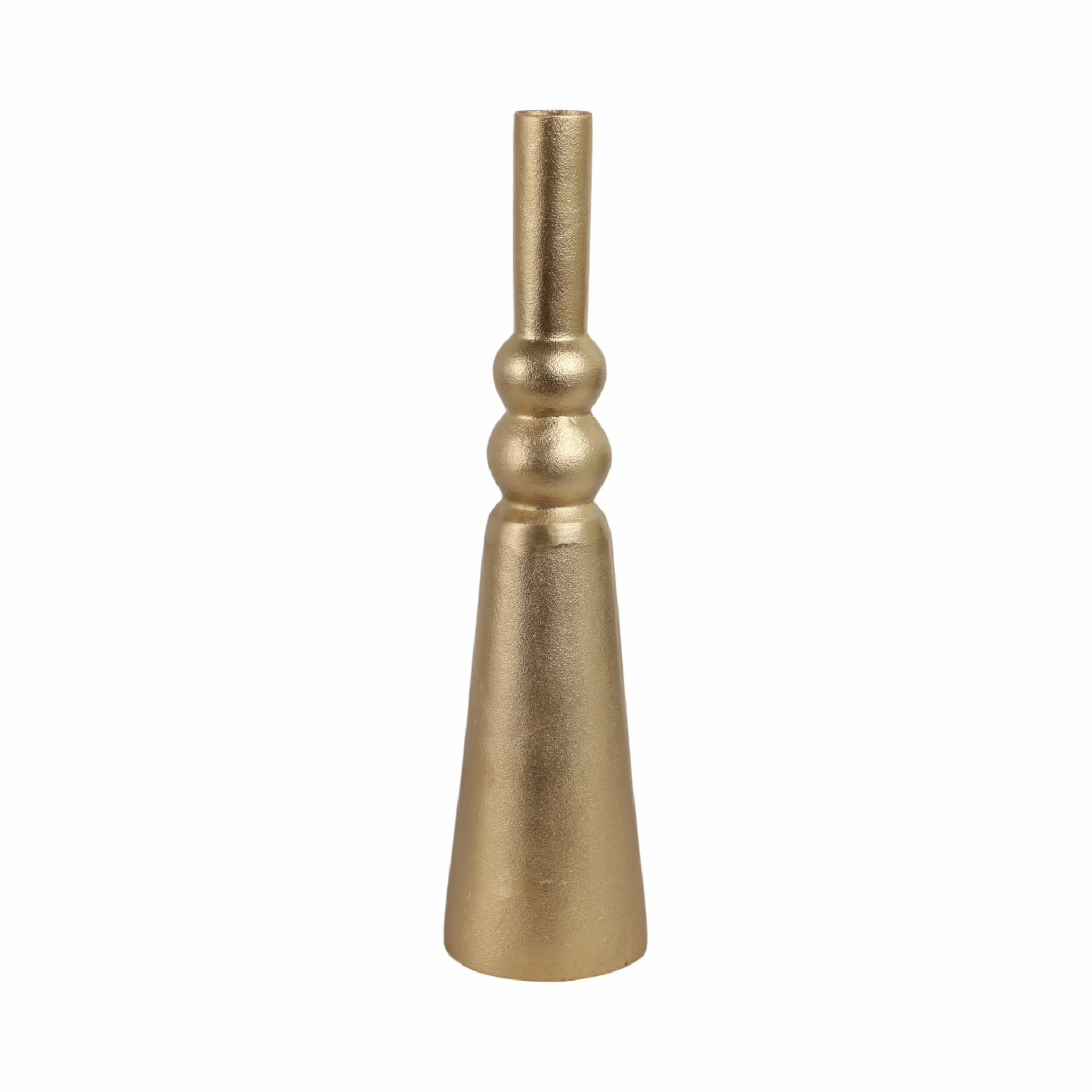 Metal,21"h,abstract Pillar Vase,gold - Image 4