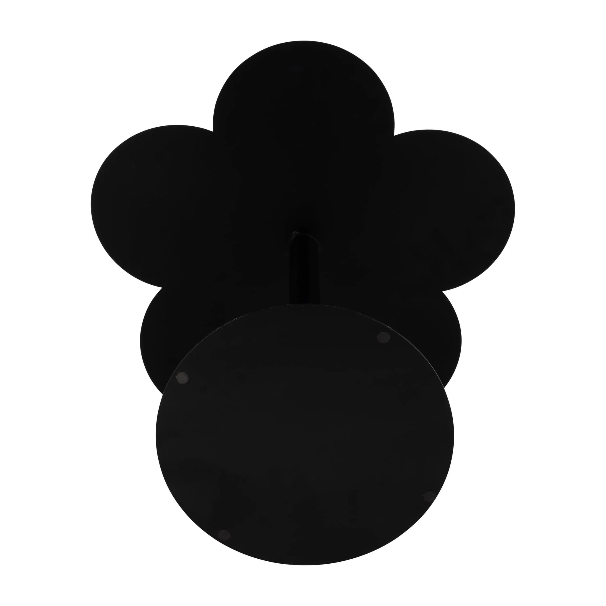 Metal, 22"dx21"h Clover Shaped Side Table,black Kd - Image 6