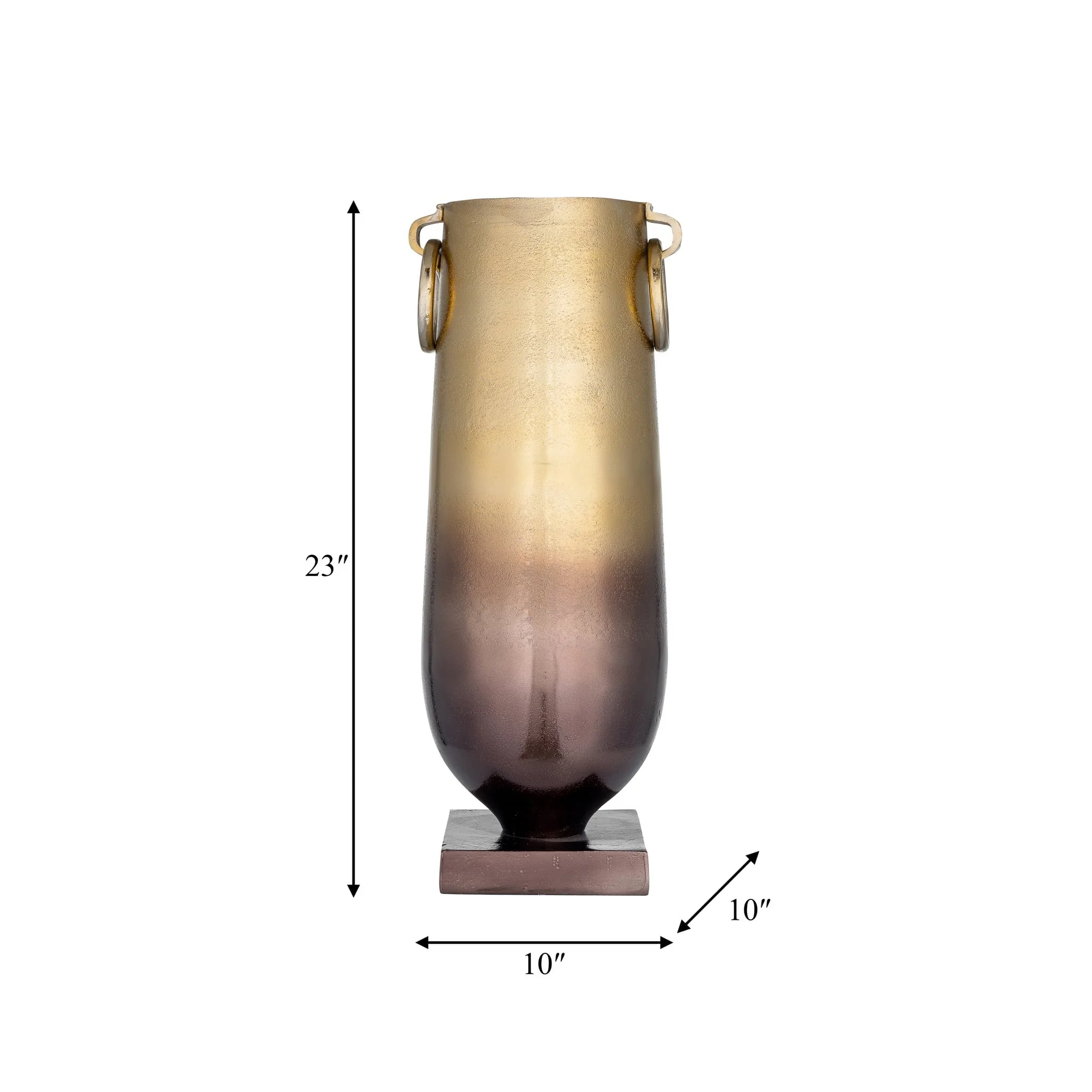 Metal, 23" Metallic Vase, Bronze - Image 8