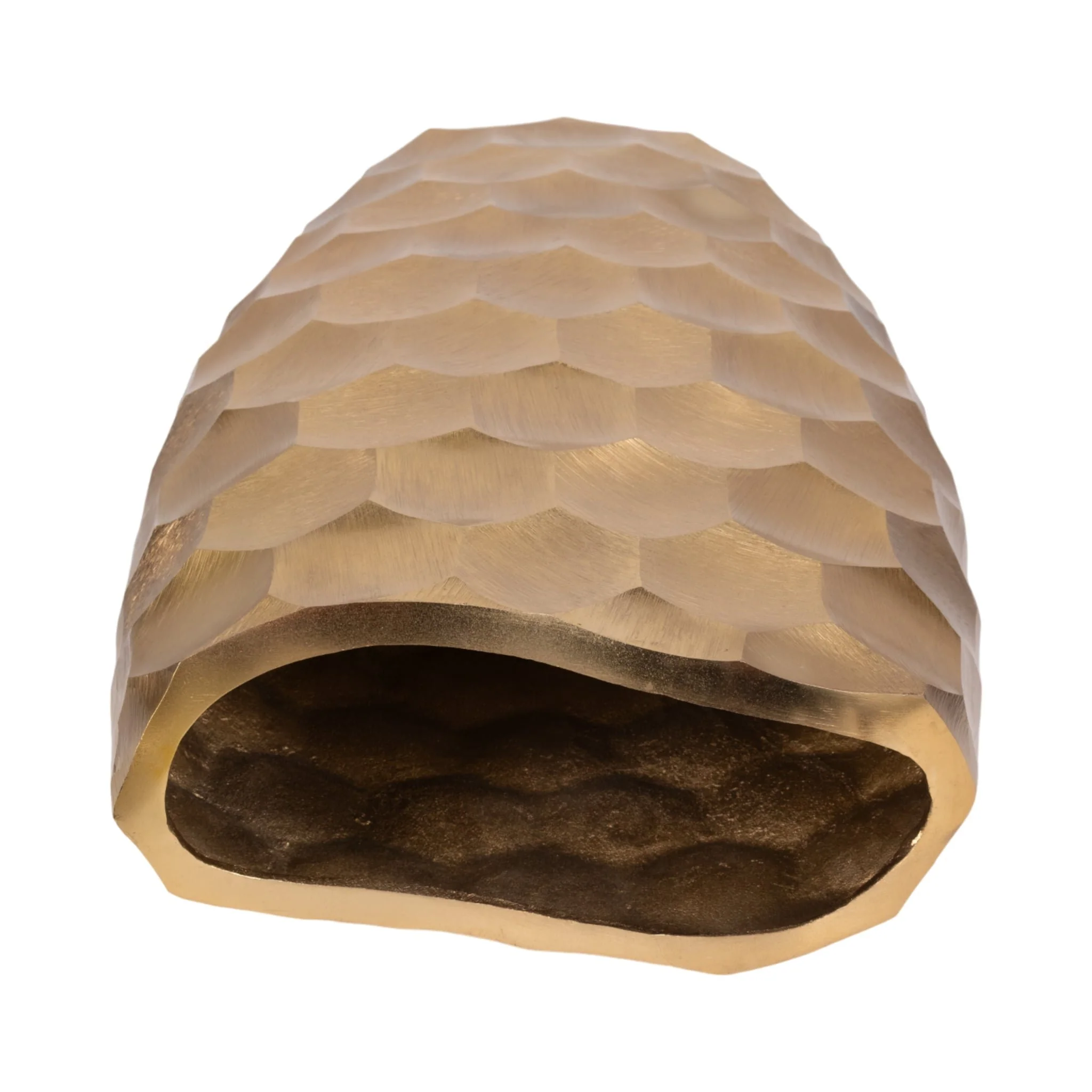 Metal, 24" Honeycomb Vase, Gold - Image 6