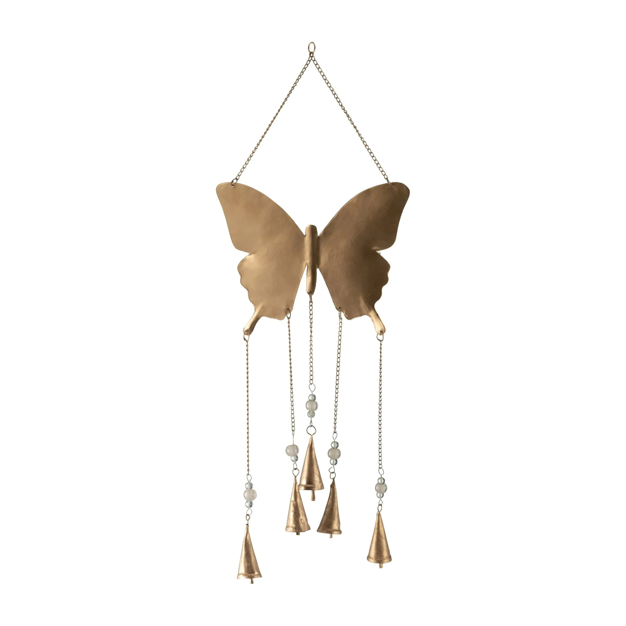 Metal, 24" Mosaic Butterfly Chime, Gold - Image 4