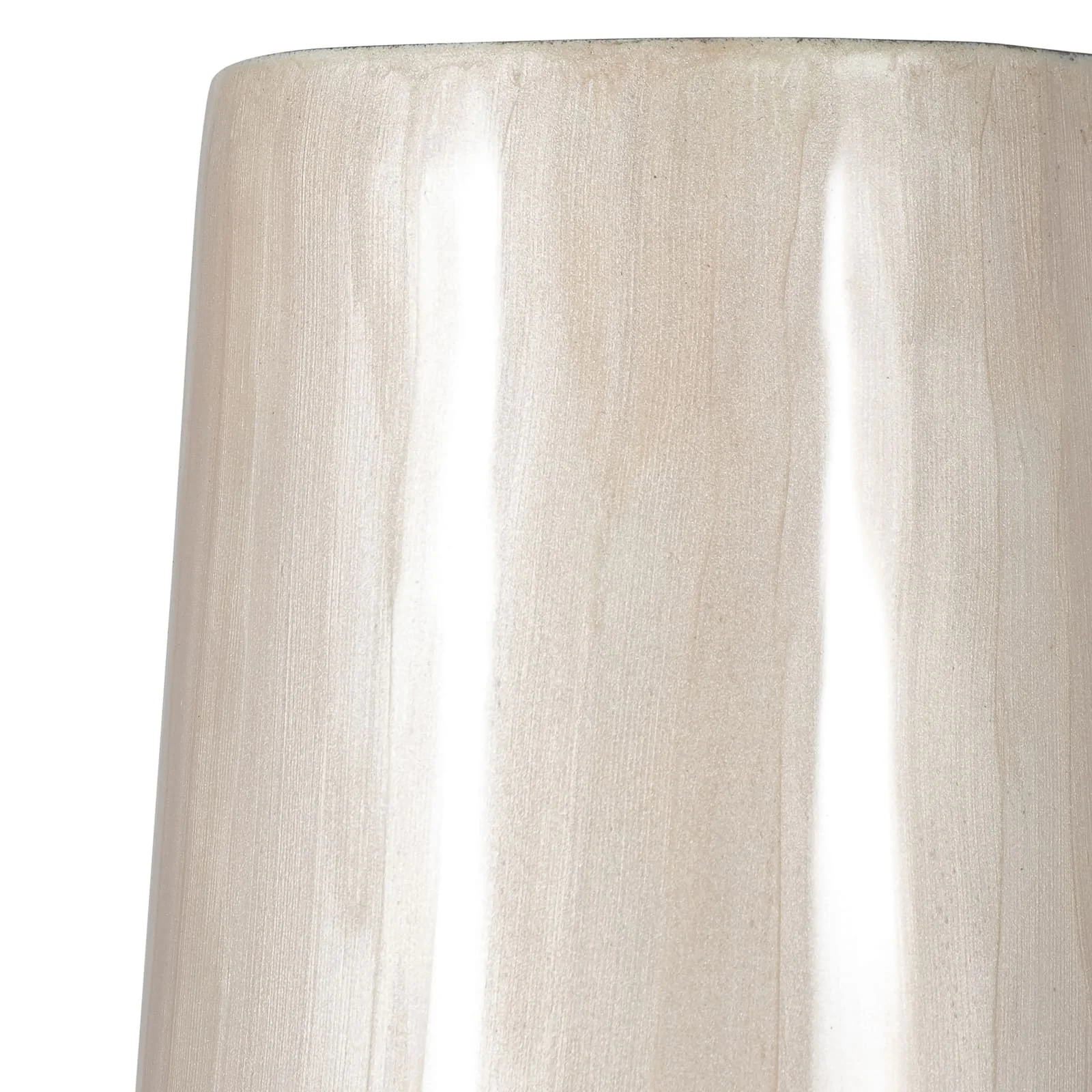 Metal 24"h Alabastron Vase, Pearl White - Image 3