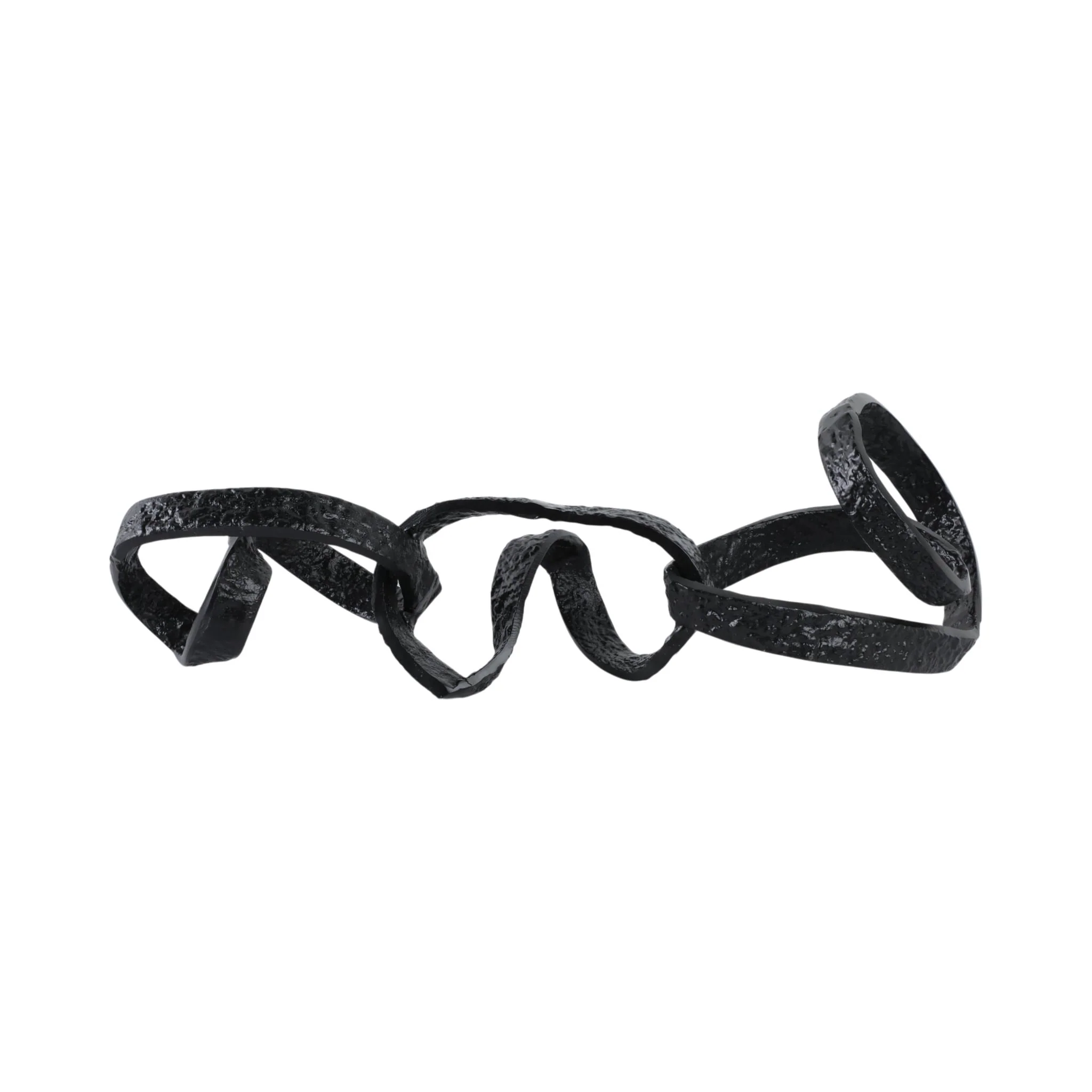 Metal, 26" Swirly Table Object, Black - Image 8