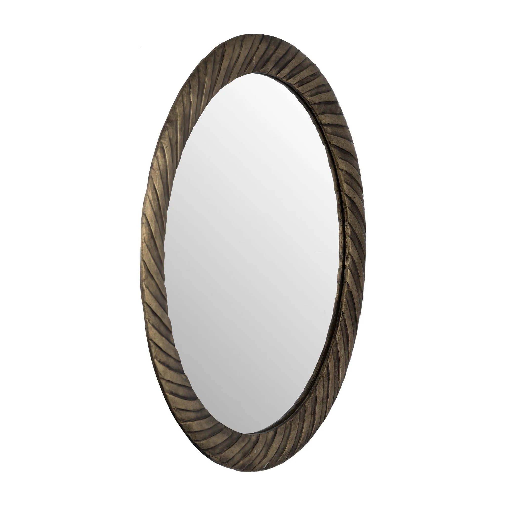Metal,29",hurricane Pttrn Mirror,bronze - Image 2