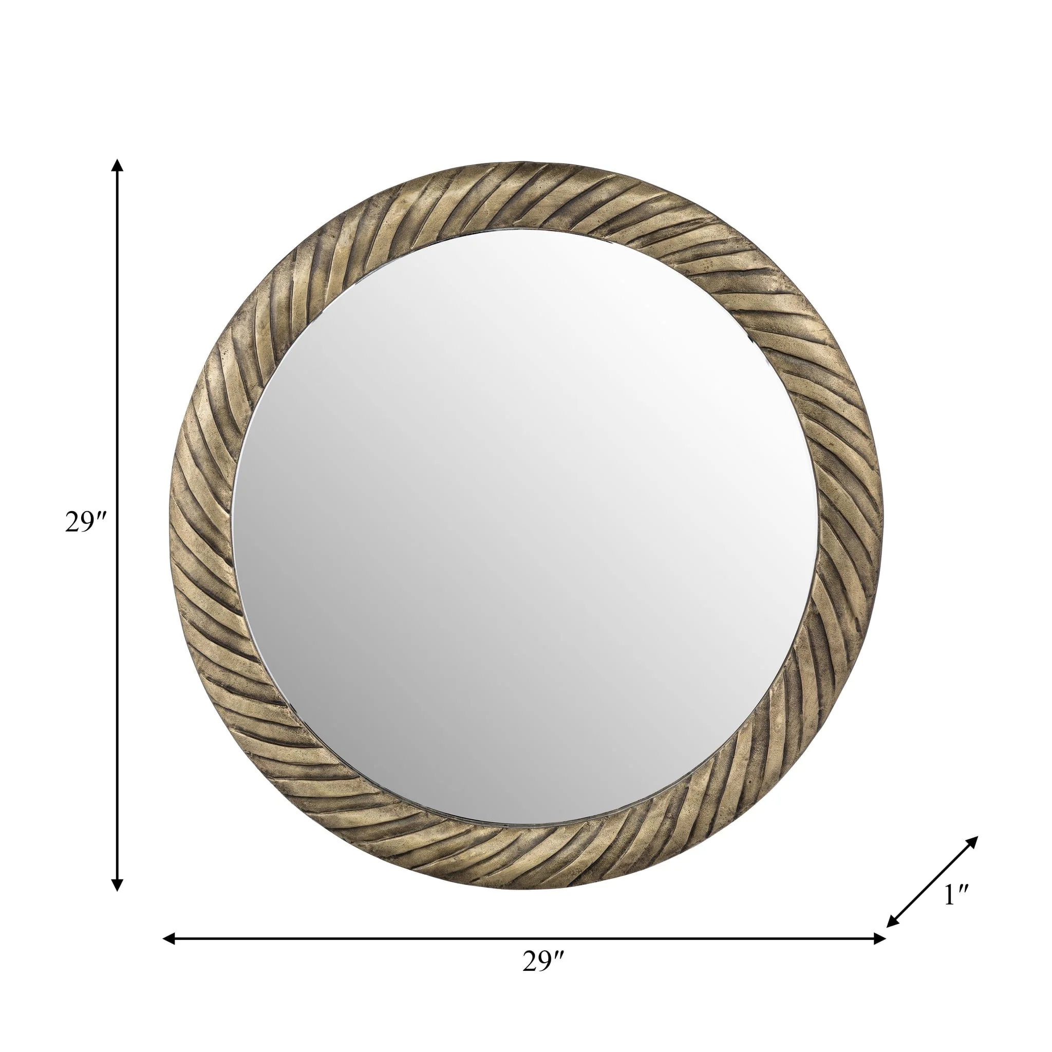 Metal,29",hurricane Pttrn Mirror,bronze - Image 7