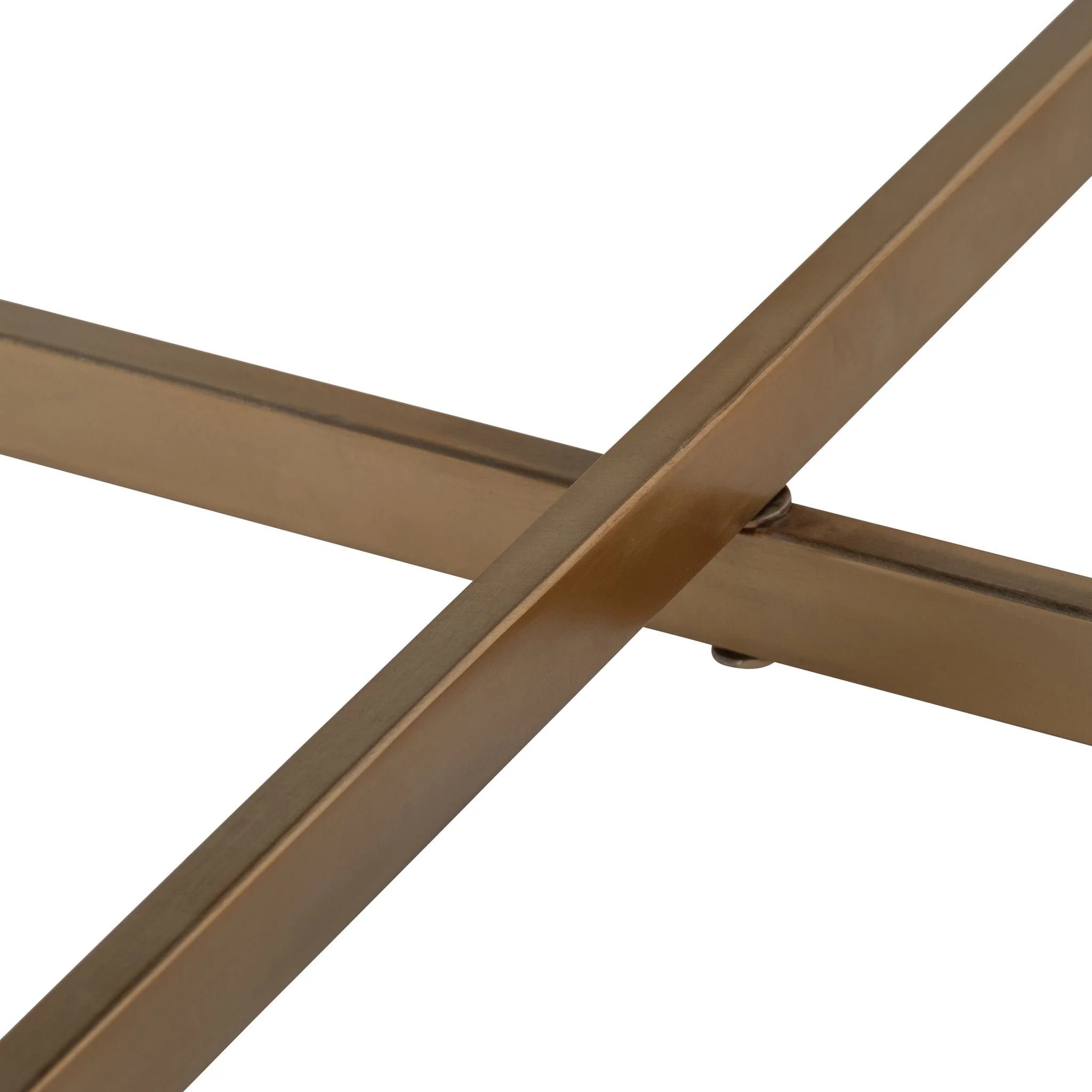 Metal, 35" Coffee Table, Gold/white - Image 5