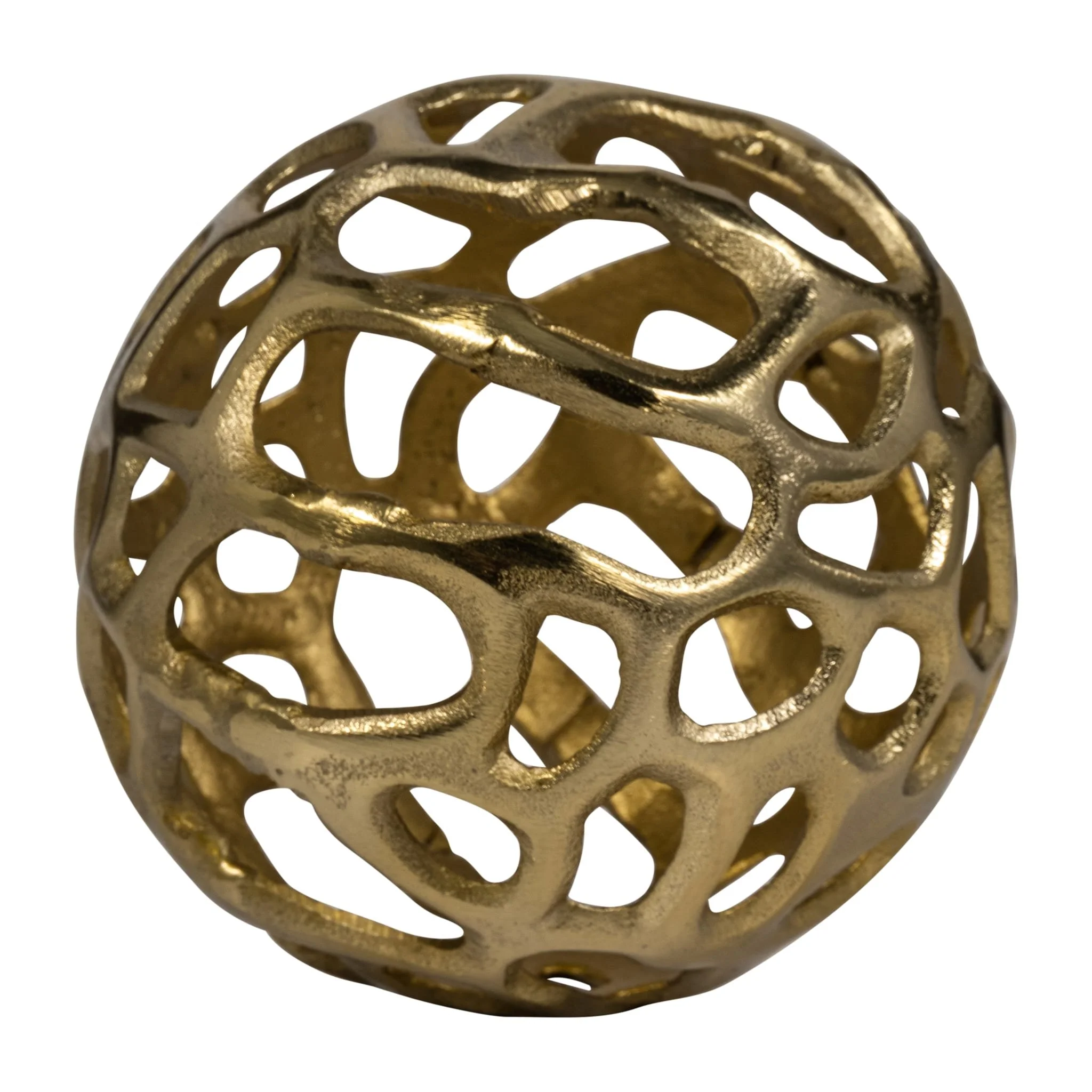 Metal, 6" Cut-out Orb, Gold - Image 2