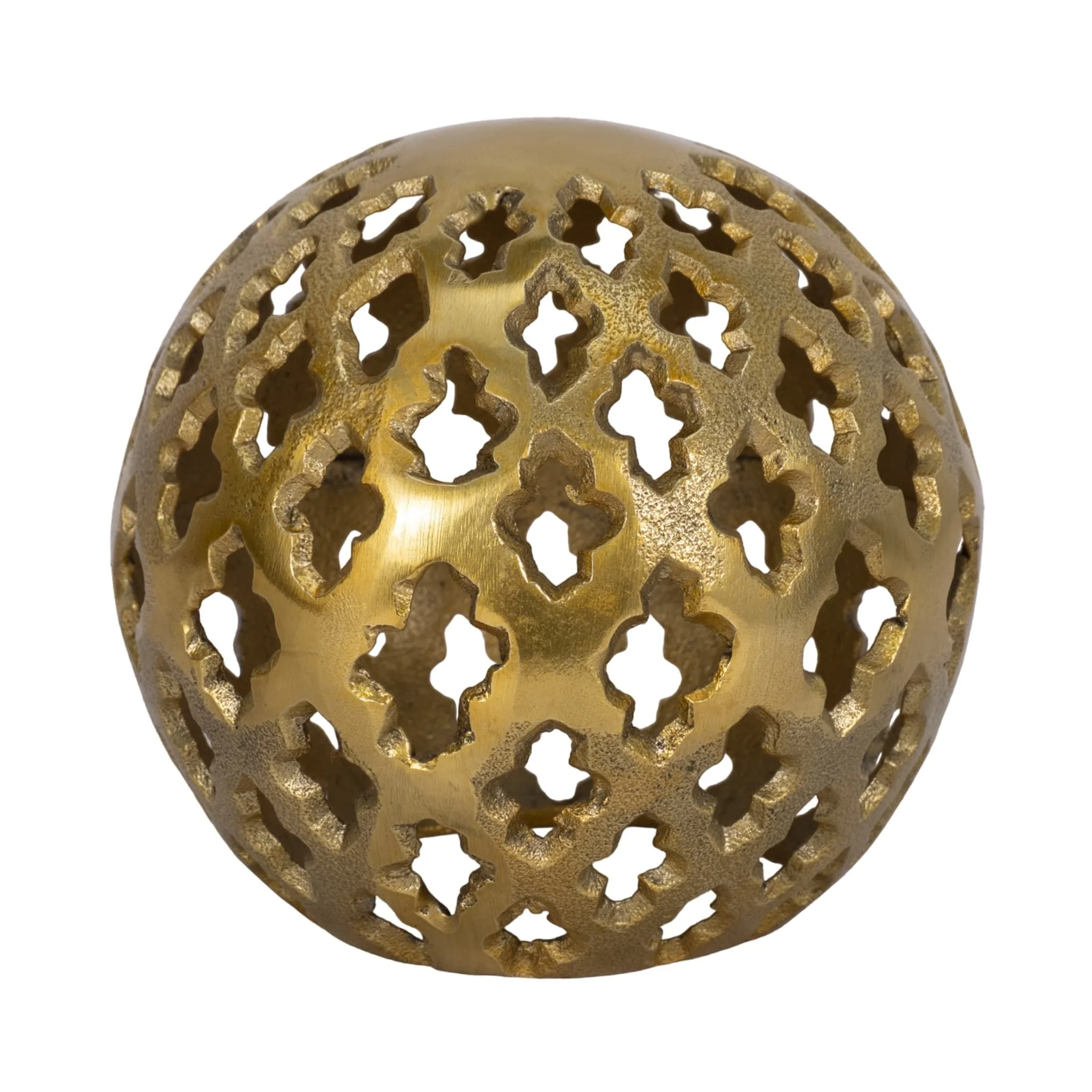 Metal, 6" Cut-out Orb, Gold - Image 2