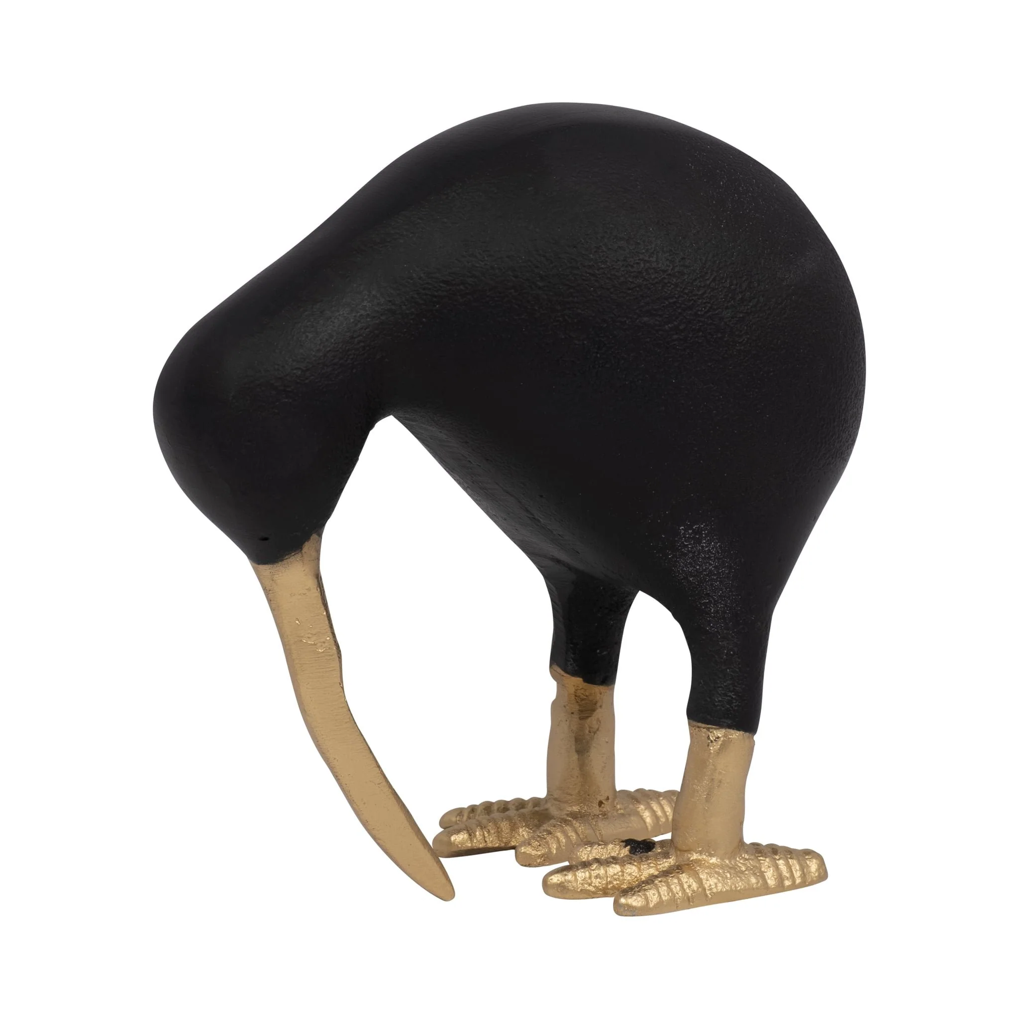 Metal, 6" Kiwi Child, Black/gold - Image 2
