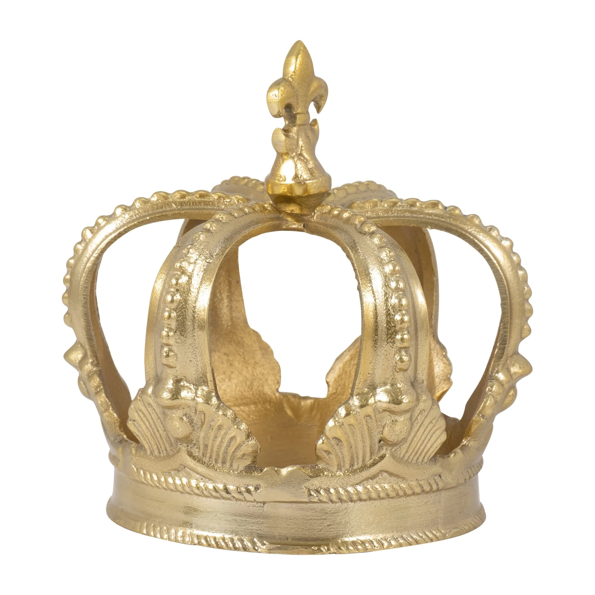 Metal, 7" Crown Decor, Gold - Image 2