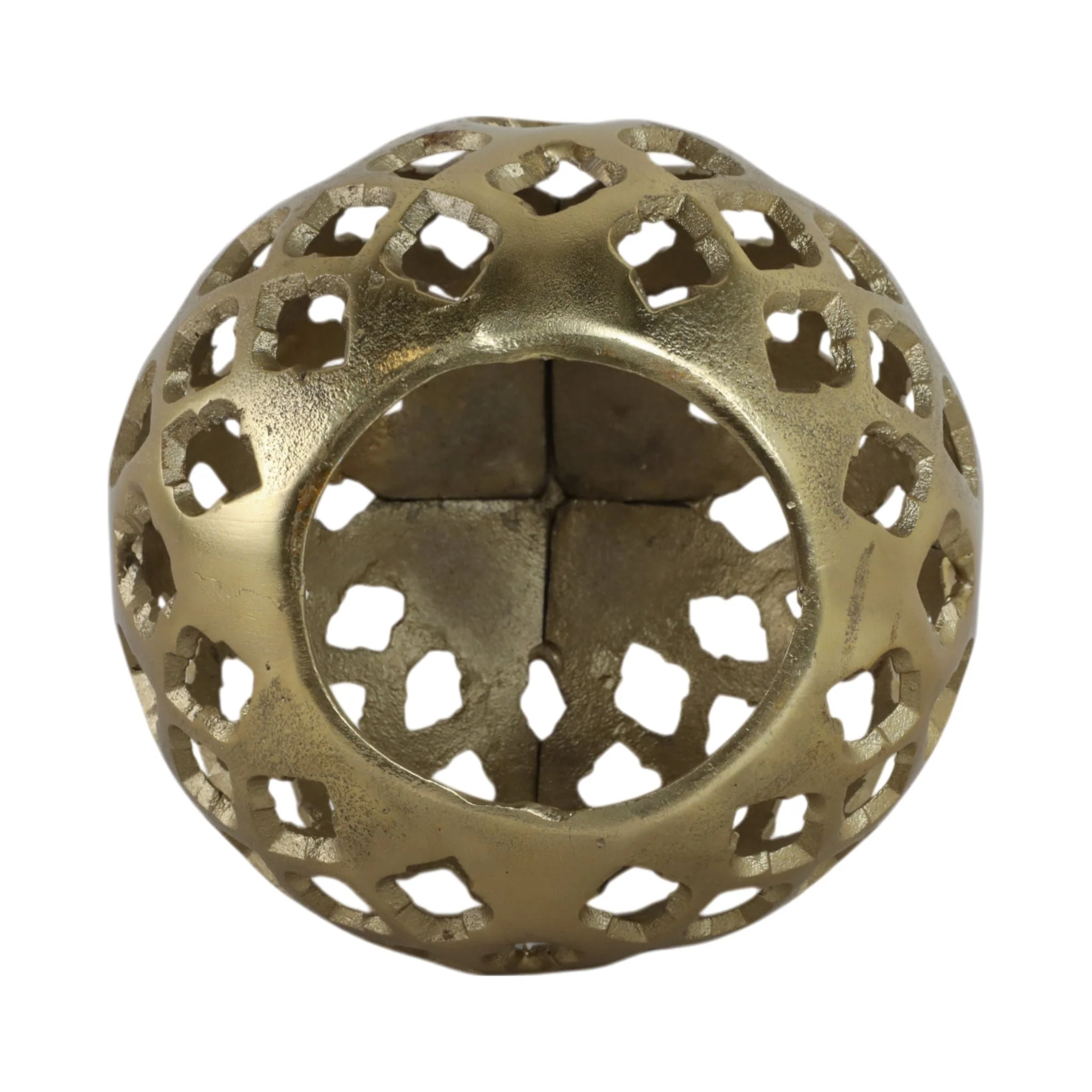 Metal, 8" Cut-out Orb, Gold - Image 8