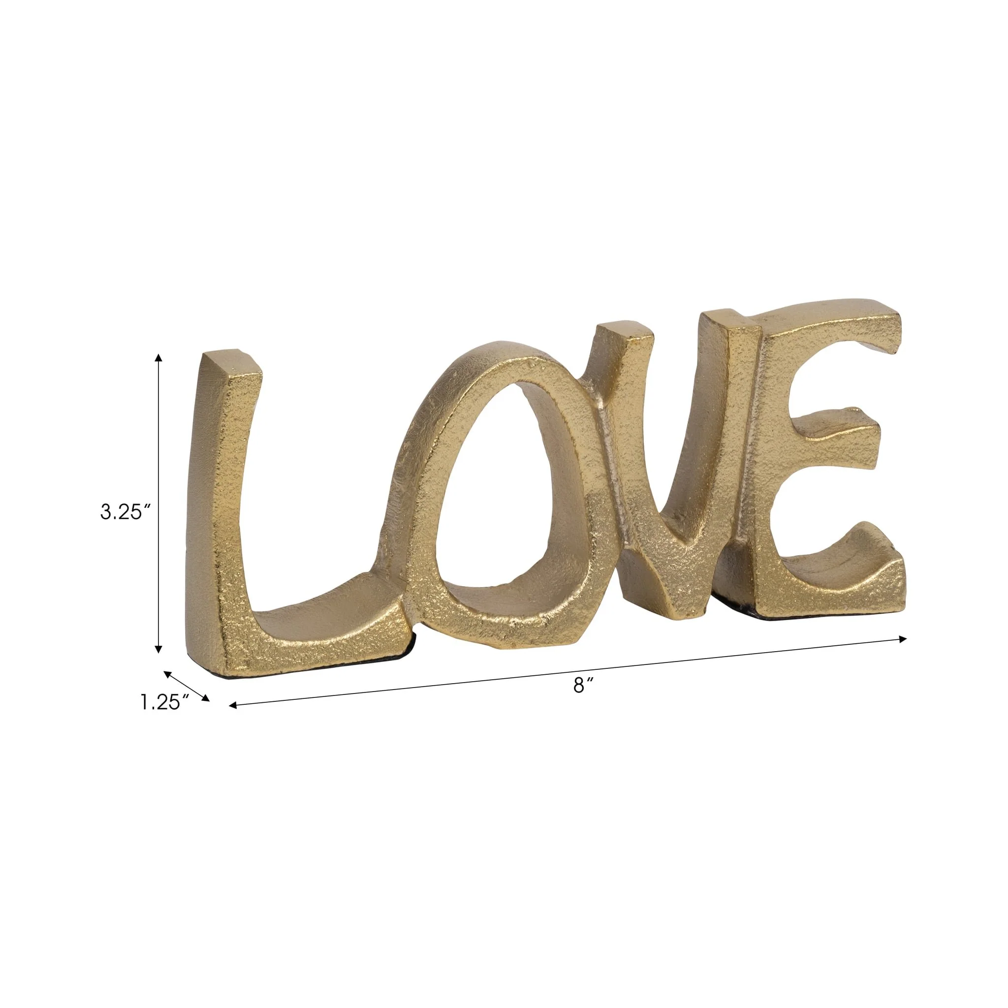 Metal, 8" Love Sign, Gold - Image 2
