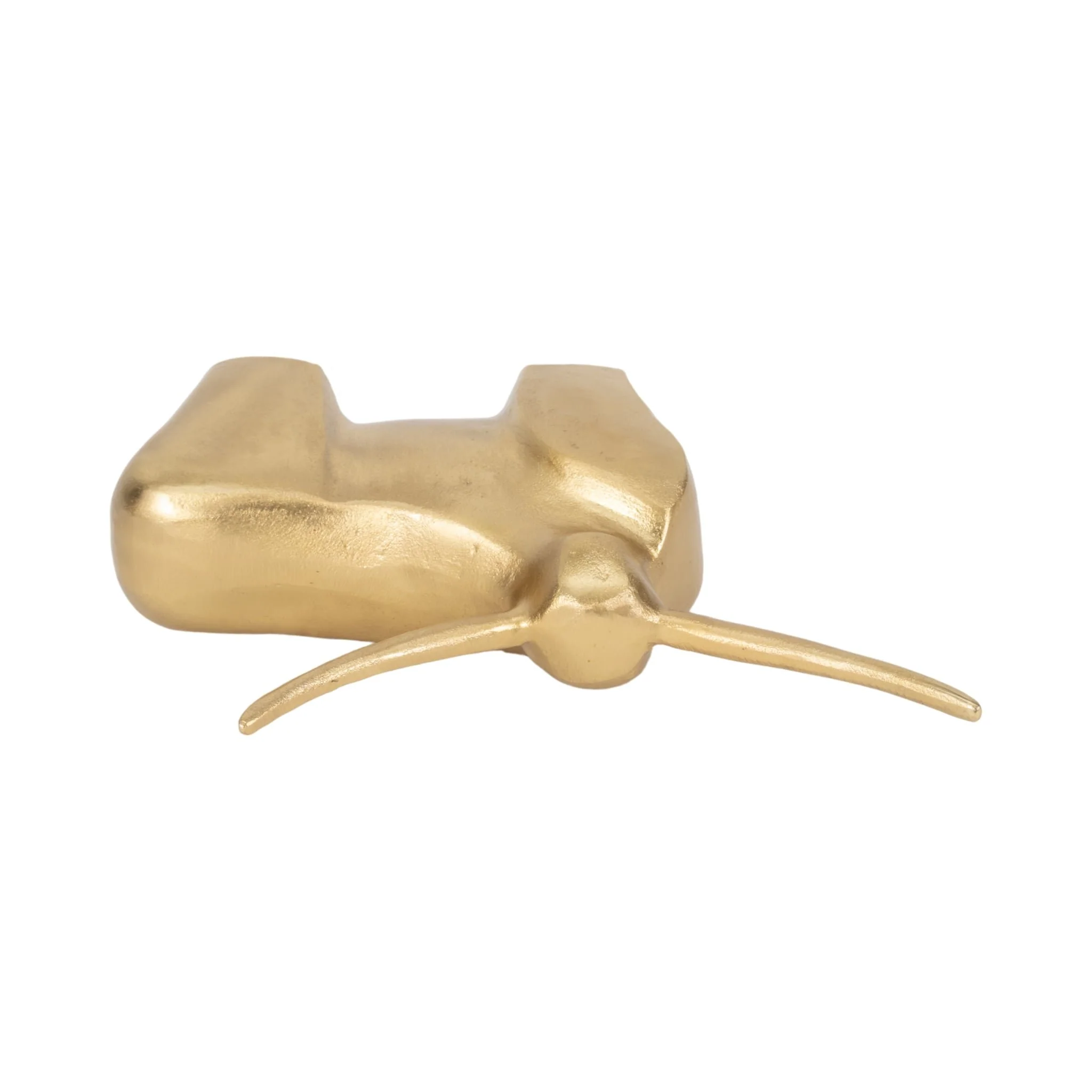 Metal, 8" Standing Bull, Gold - Image 6