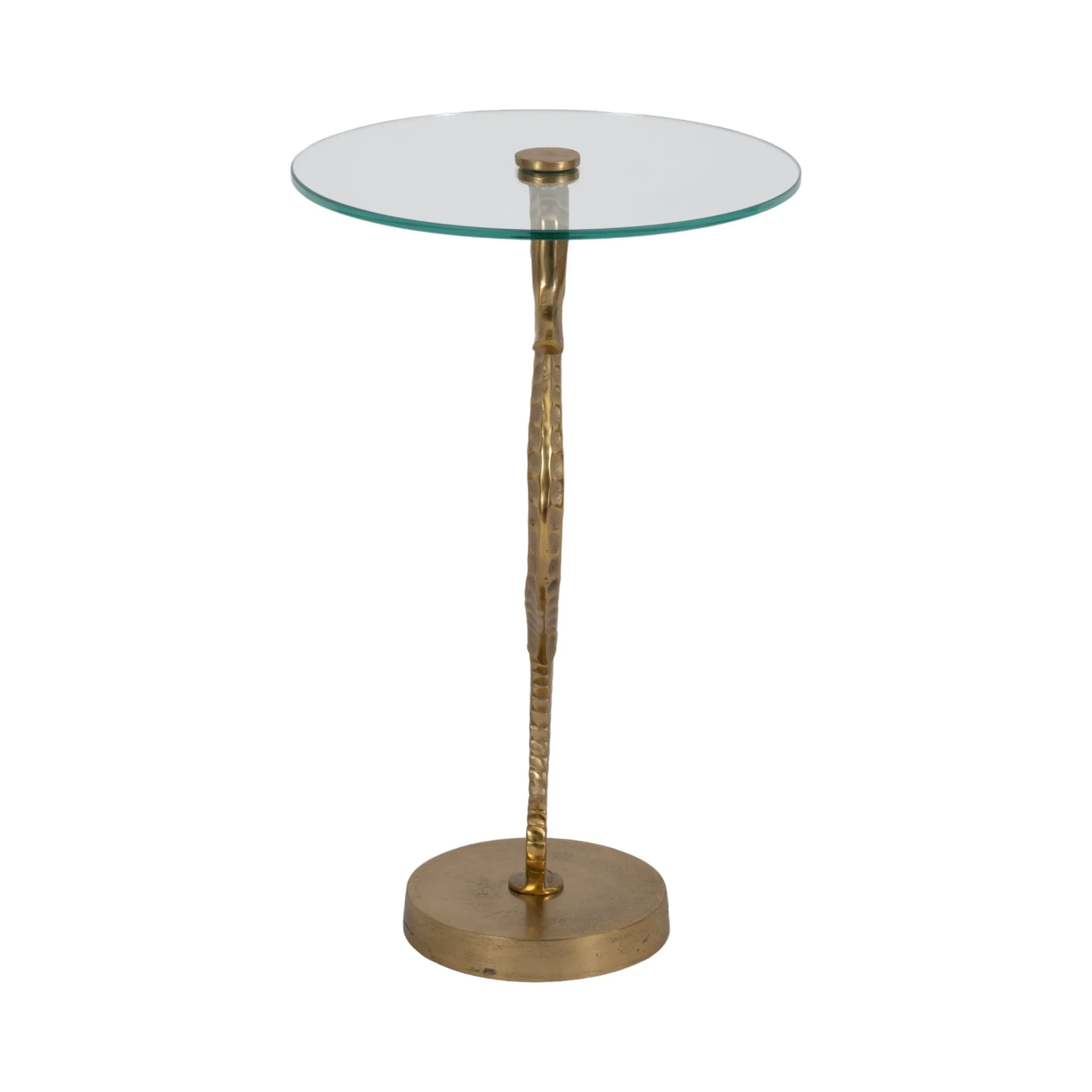Metal/glass, 25" Seahorse Side Table, Gold Kd - Image 3