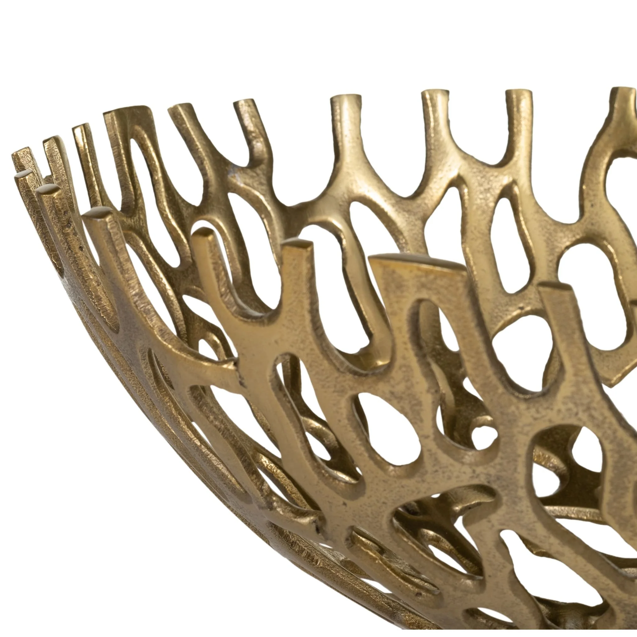 Metal, S/2 14/16" Cut-out Trays, Gold - Image 7