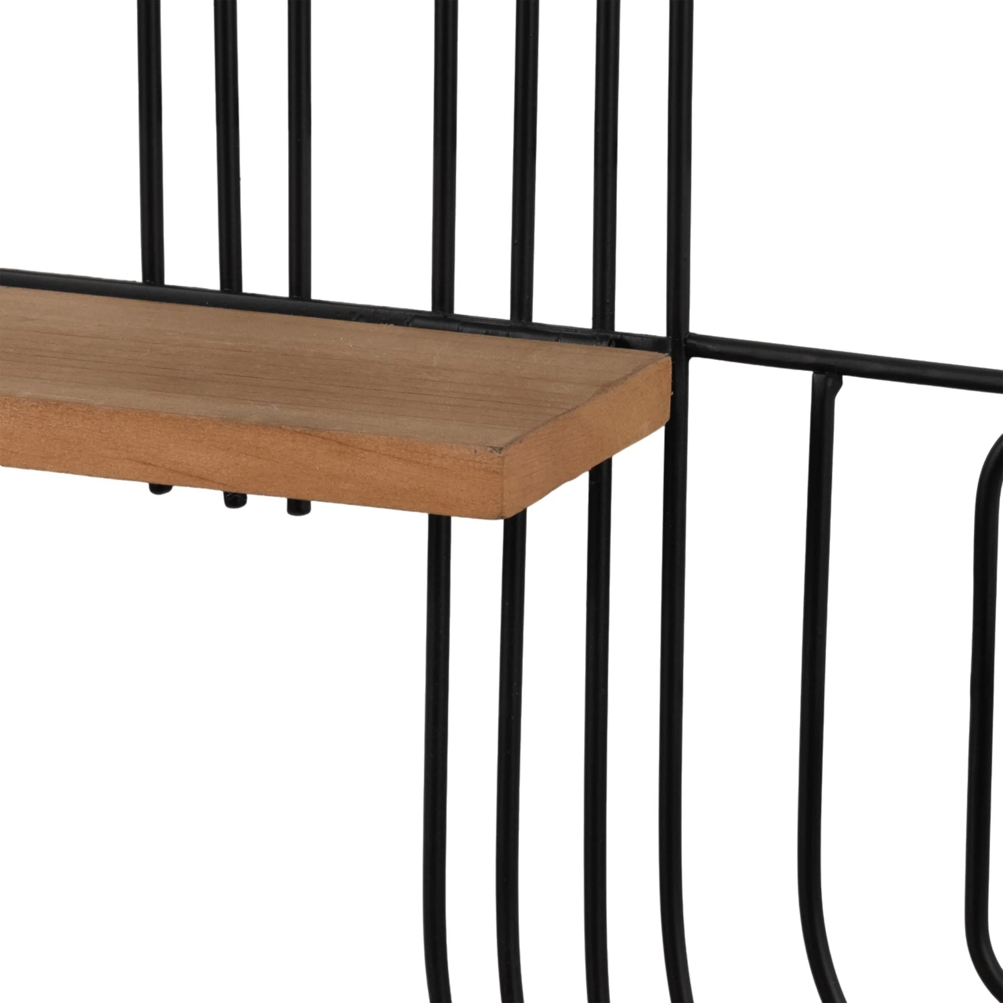 Metal/wood, 24" Loopy Wall Deco, Brown/black - Image 4