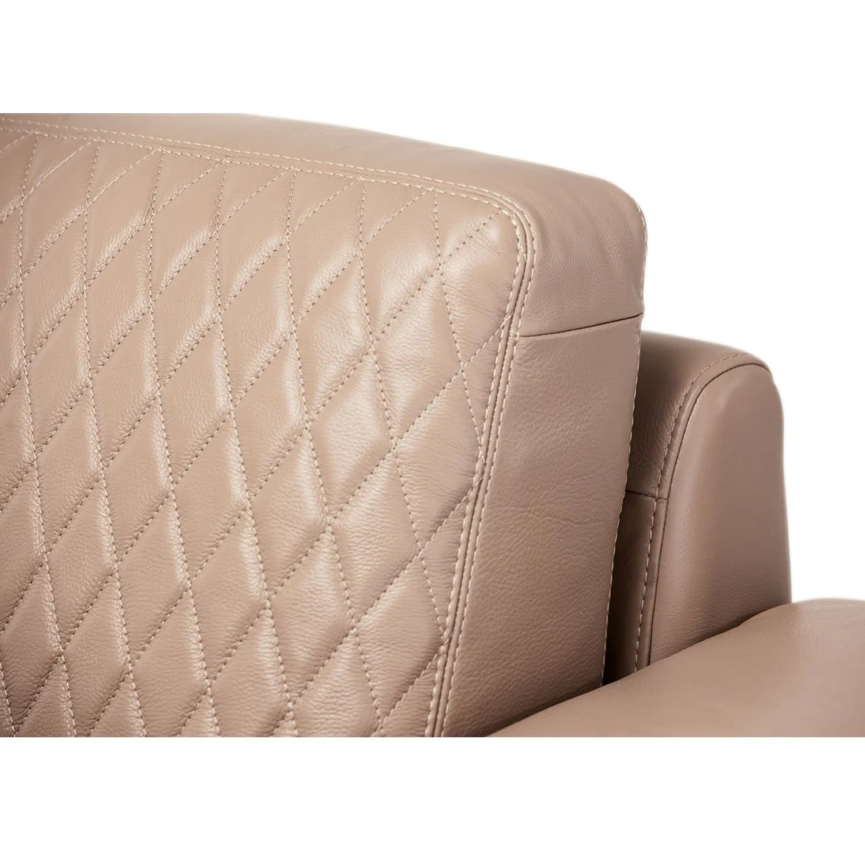 Mia Bella Gianna Leather Chair and a Half - Light Coffee/Rose Gold - Image 3