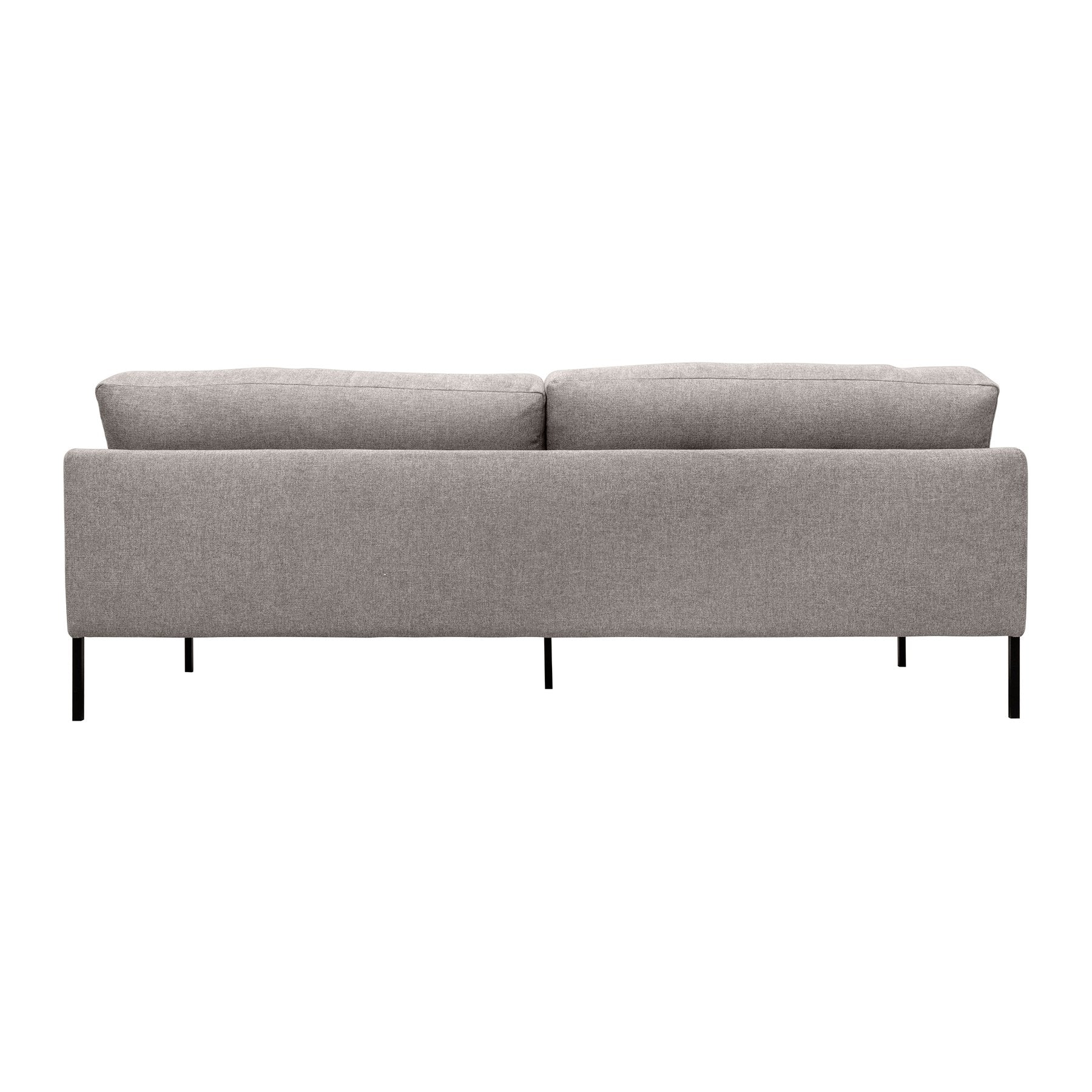 Michalina 84" Gray Fabric Sofa with Black Metal Legs - Image 4