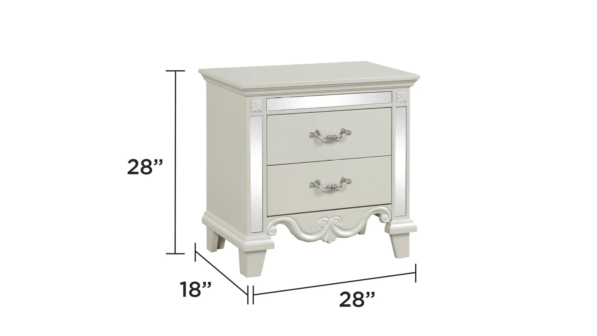 Milan Queen 4 Pc Bedroom Set White - Image 13