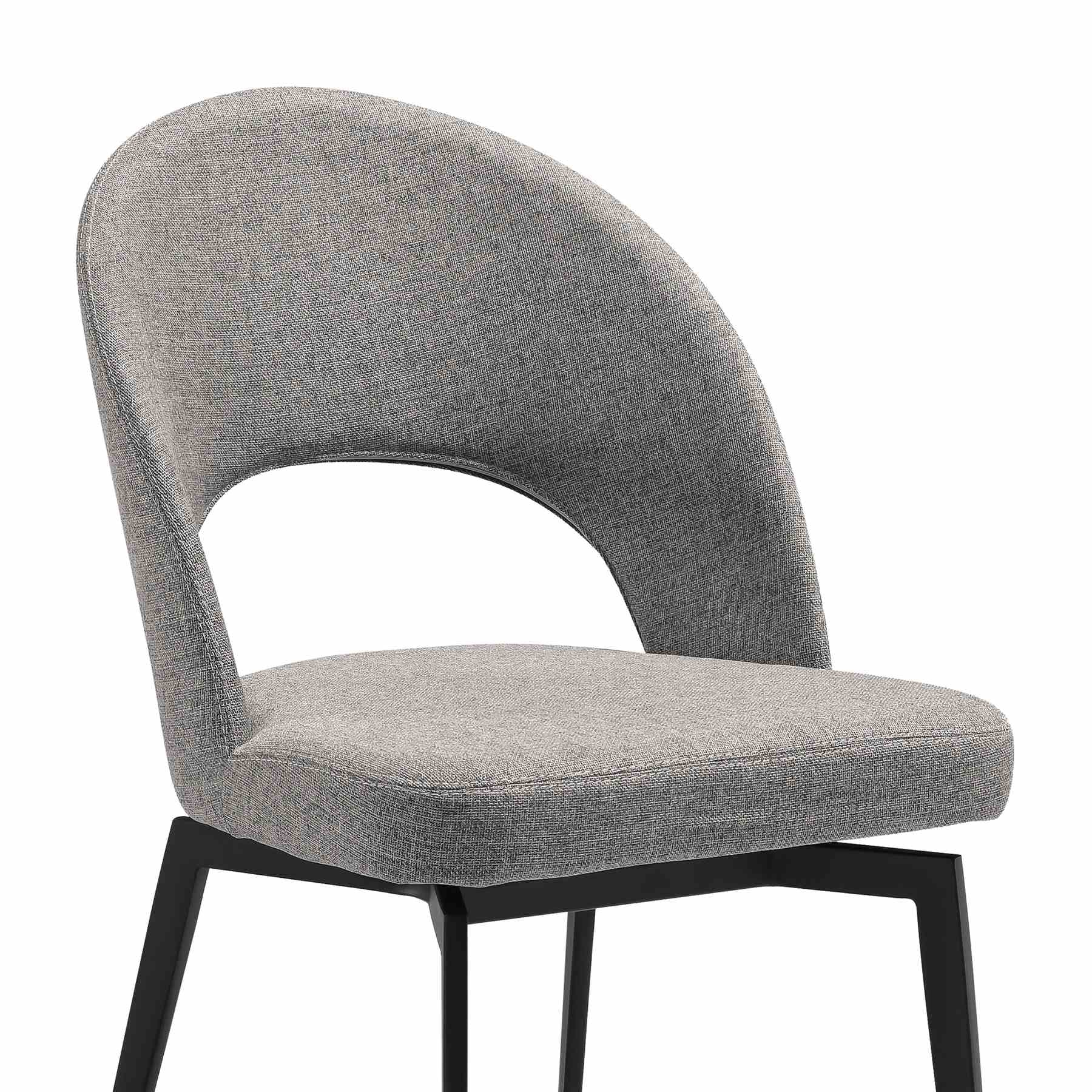 Milena Lucia 5 Piece Extendable Dining Set with Gray Fabric Chairs - Image 6