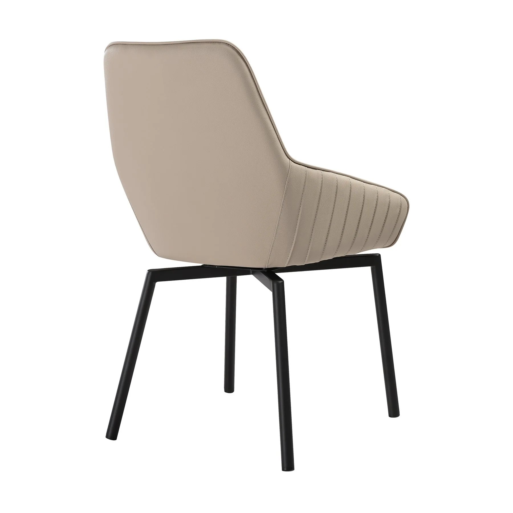 Milena Shilo 5 Piece Extendable Dining Set with Champagne Faux Leather Chairs - Image 3