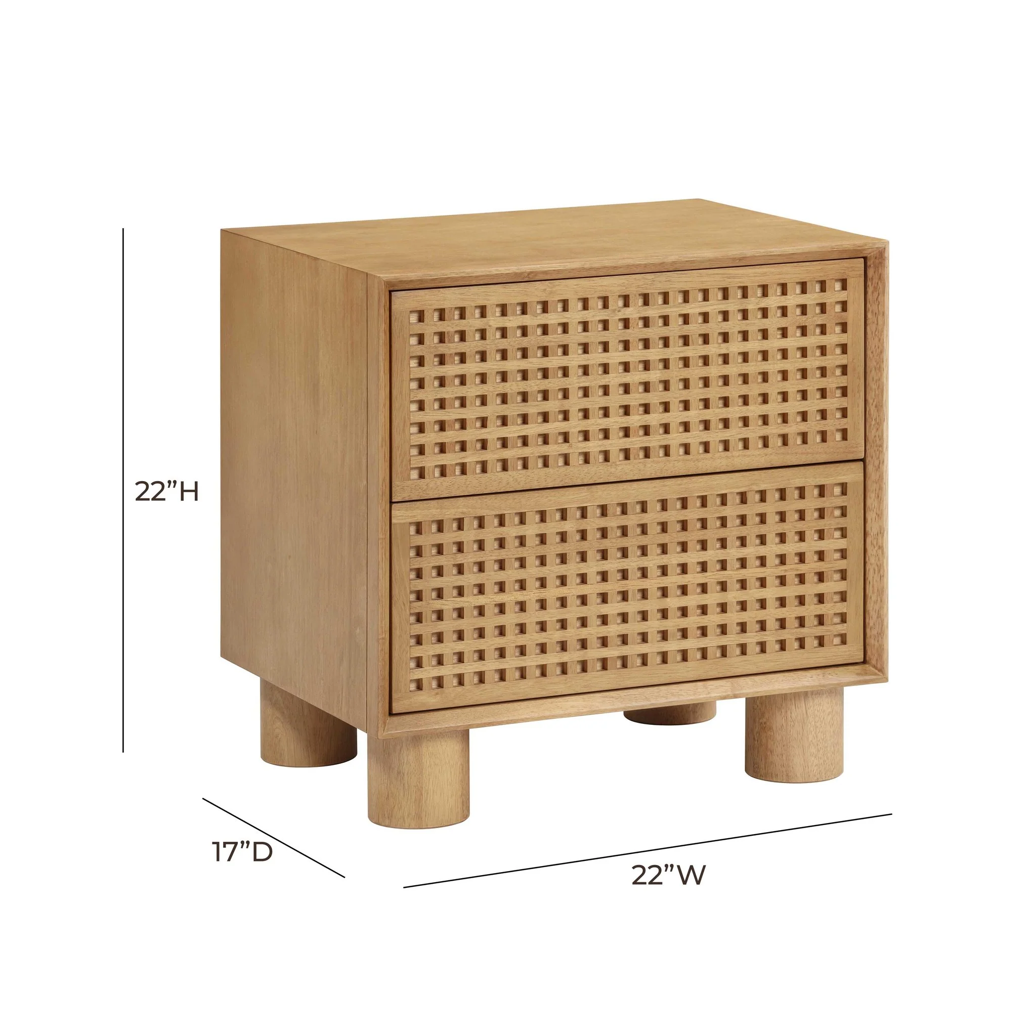 Miles Natural Wood Nightstand - Image 8